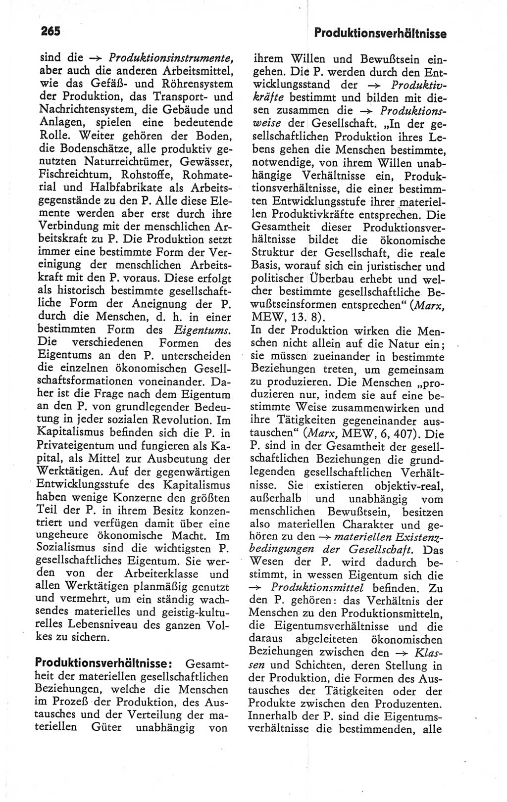 Kleines Wörterbuch der marxistisch-leninistischen Philosophie [Deutsche Demokratische Republik (DDR)] 1979, Seite 265 (Kl. Wb. ML Phil. DDR 1979, S. 265)
