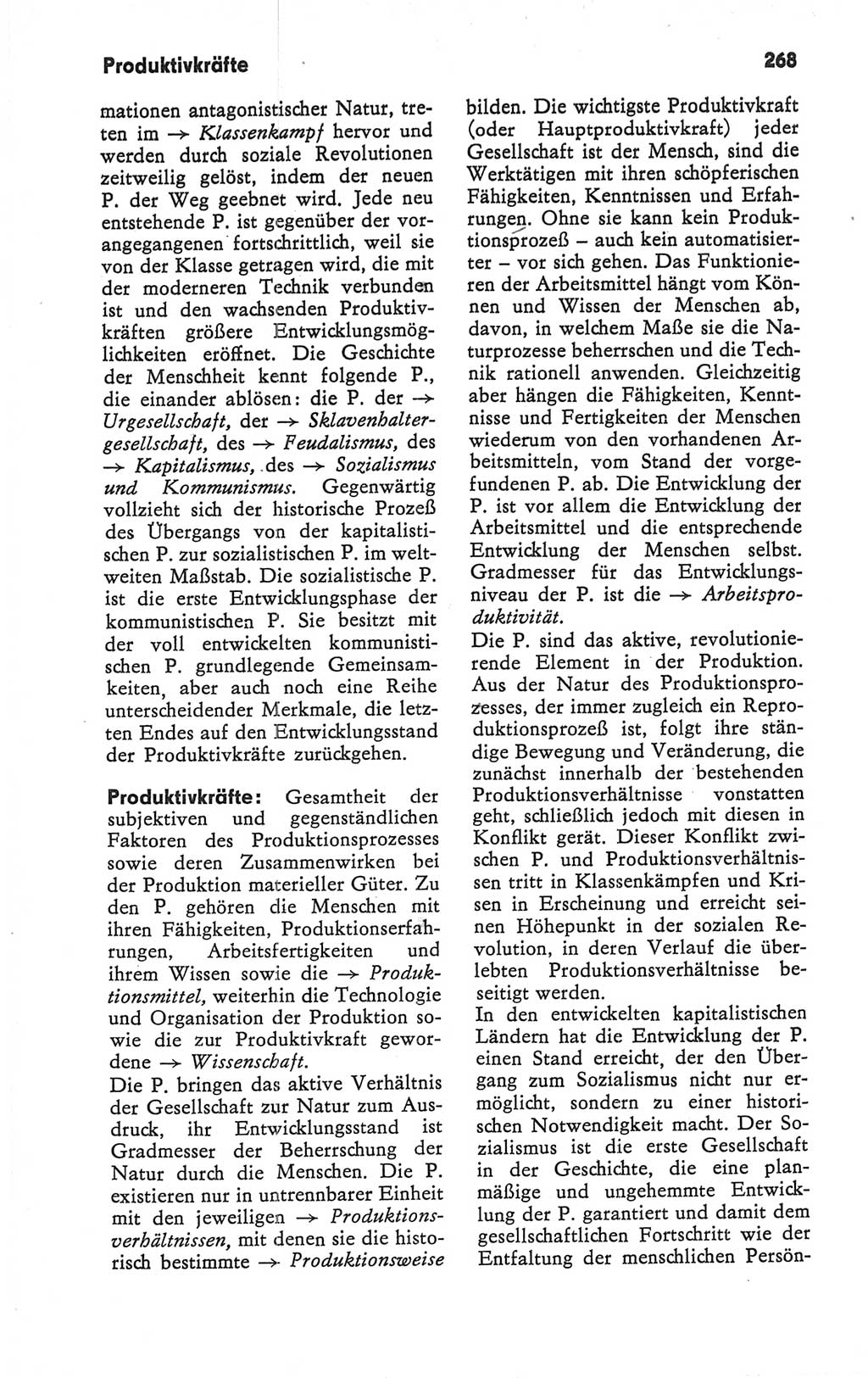 Kleines Wörterbuch der marxistisch-leninistischen Philosophie [Deutsche Demokratische Republik (DDR)] 1979, Seite 268 (Kl. Wb. ML Phil. DDR 1979, S. 268)