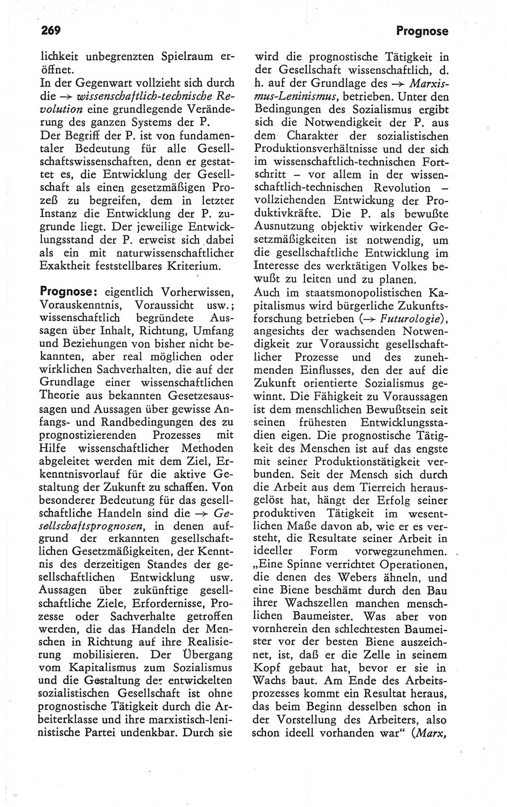 Kleines Wörterbuch der marxistisch-leninistischen Philosophie [Deutsche Demokratische Republik (DDR)] 1979, Seite 269 (Kl. Wb. ML Phil. DDR 1979, S. 269)