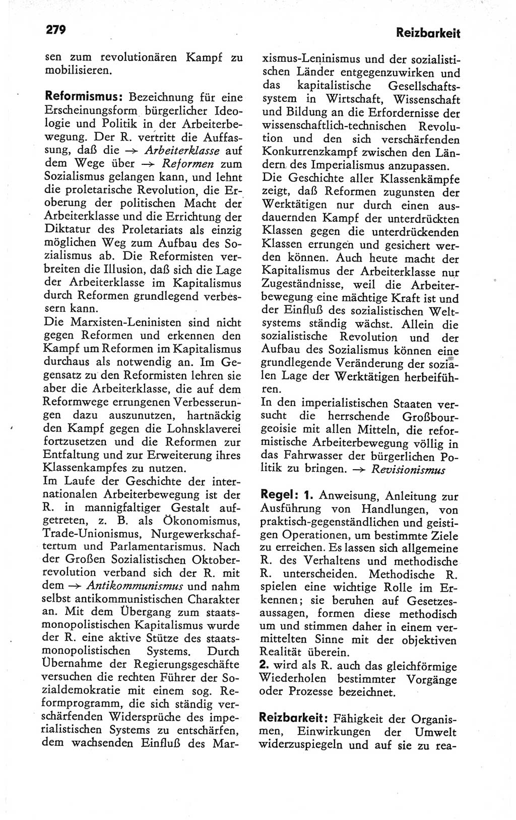 Kleines Wörterbuch der marxistisch-leninistischen Philosophie [Deutsche Demokratische Republik (DDR)] 1979, Seite 279 (Kl. Wb. ML Phil. DDR 1979, S. 279)