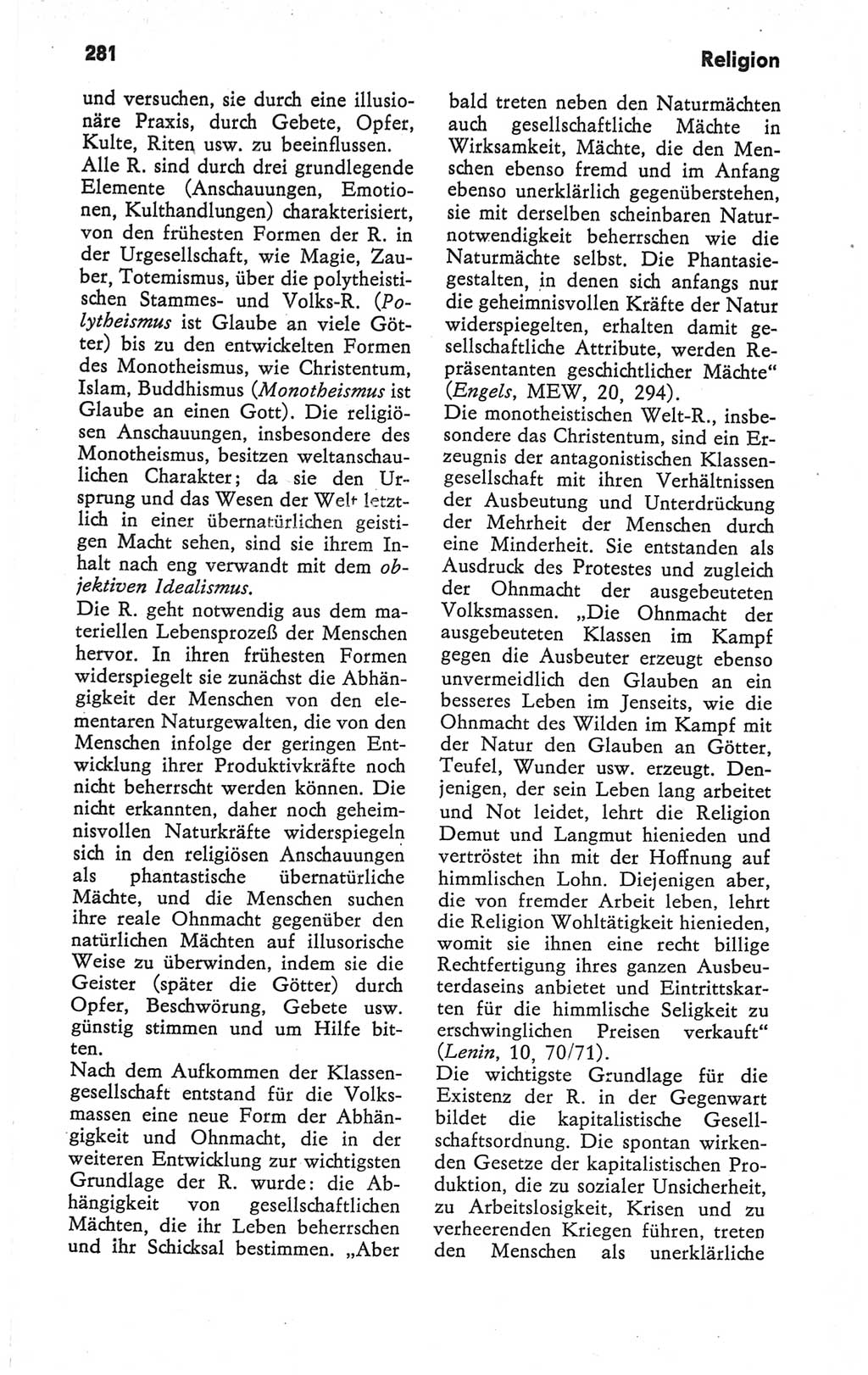 Kleines Wörterbuch der marxistisch-leninistischen Philosophie [Deutsche Demokratische Republik (DDR)] 1979, Seite 281 (Kl. Wb. ML Phil. DDR 1979, S. 281)