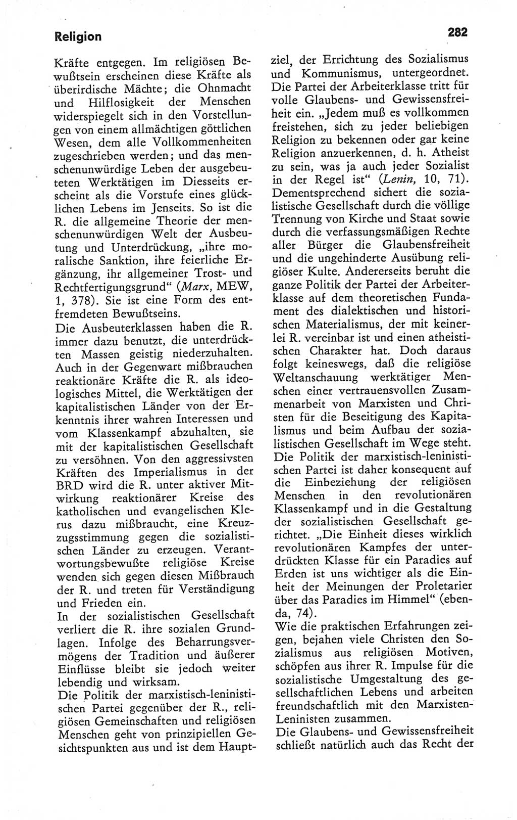 Kleines Wörterbuch der marxistisch-leninistischen Philosophie [Deutsche Demokratische Republik (DDR)] 1979, Seite 282 (Kl. Wb. ML Phil. DDR 1979, S. 282)