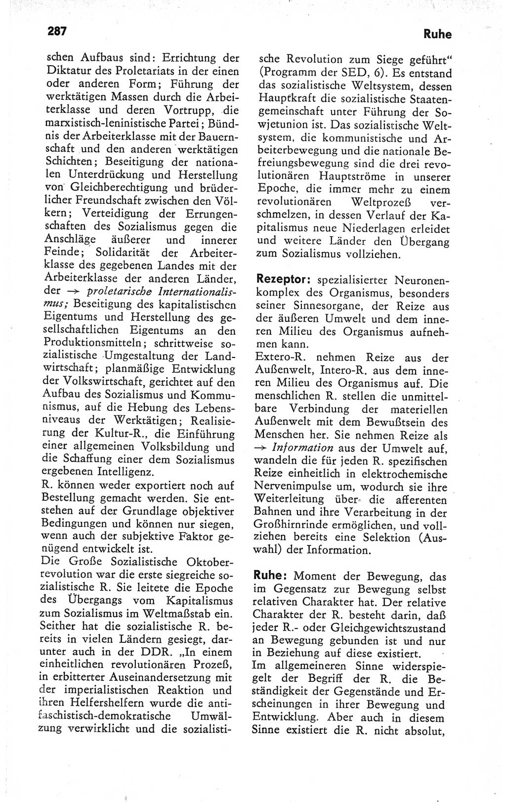 Kleines Wörterbuch der marxistisch-leninistischen Philosophie [Deutsche Demokratische Republik (DDR)] 1979, Seite 287 (Kl. Wb. ML Phil. DDR 1979, S. 287)