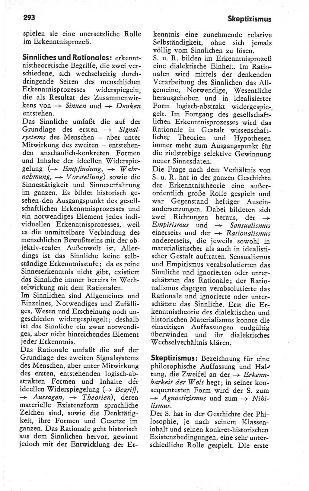 Kleines Wörterbuch der marxistisch-leninistischen Philosophie [Deutsche Demokratische Republik (DDR)] 1979, Seite 293 (Kl. Wb. ML Phil. DDR 1979, S. 293)