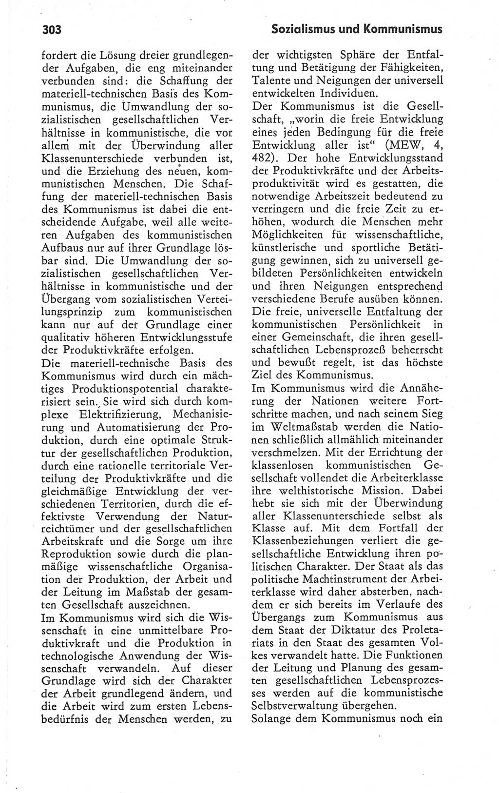 Kleines Wörterbuch der marxistisch-leninistischen Philosophie [Deutsche Demokratische Republik (DDR)] 1979, Seite 303 (Kl. Wb. ML Phil. DDR 1979, S. 303)