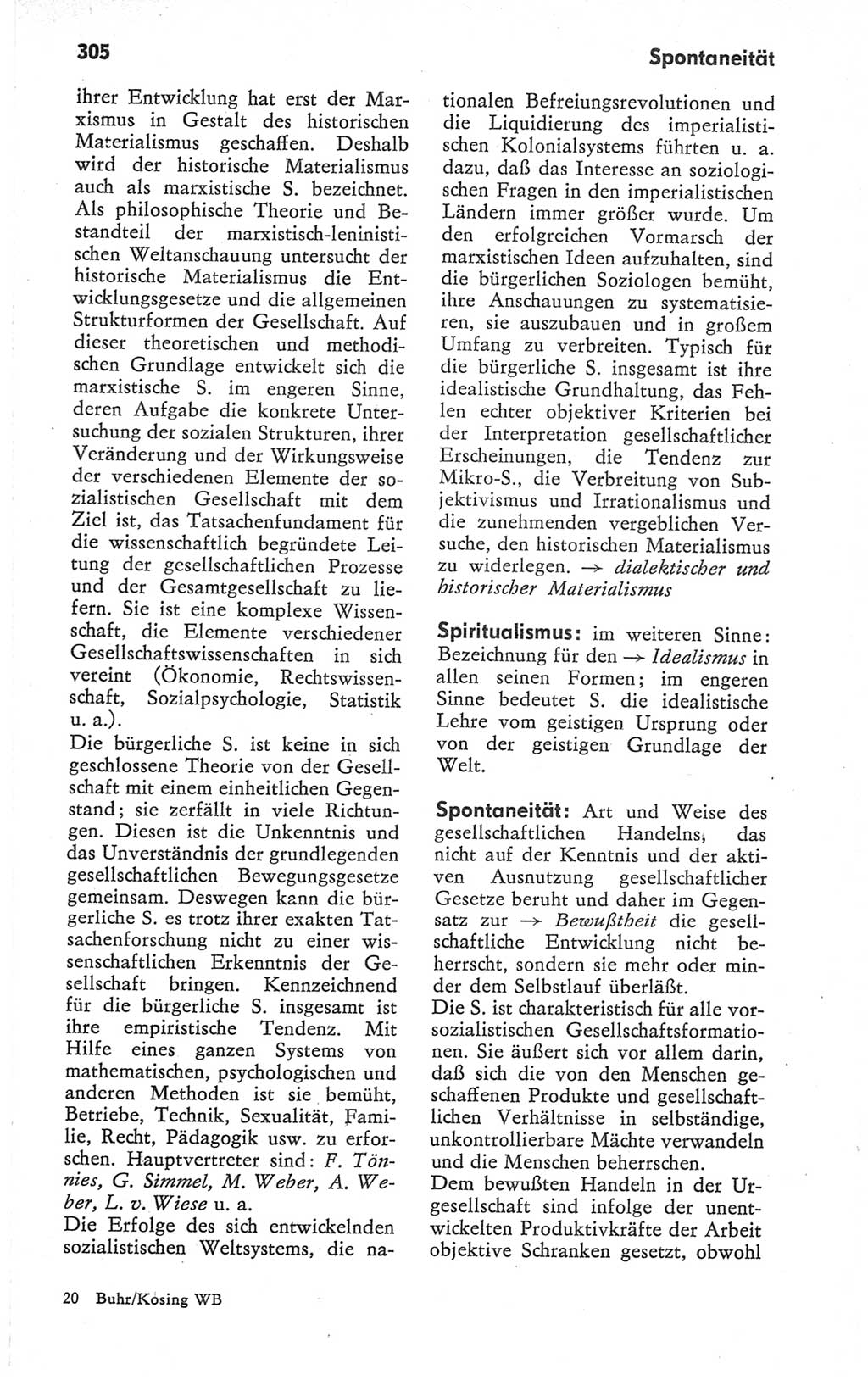 Kleines Wörterbuch der marxistisch-leninistischen Philosophie [Deutsche Demokratische Republik (DDR)] 1979, Seite 305 (Kl. Wb. ML Phil. DDR 1979, S. 305)