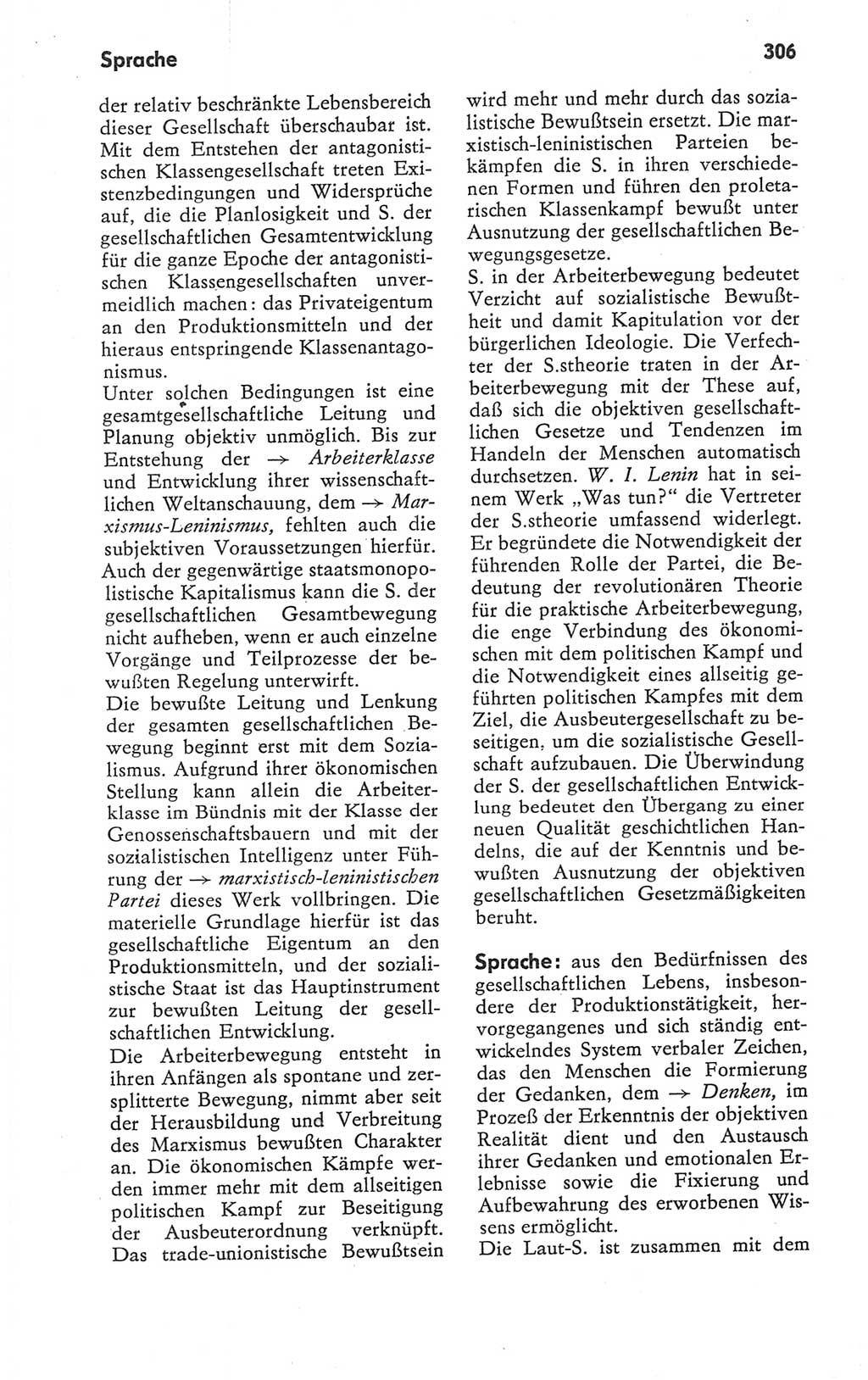 Kleines Wörterbuch der marxistisch-leninistischen Philosophie [Deutsche Demokratische Republik (DDR)] 1979, Seite 306 (Kl. Wb. ML Phil. DDR 1979, S. 306)