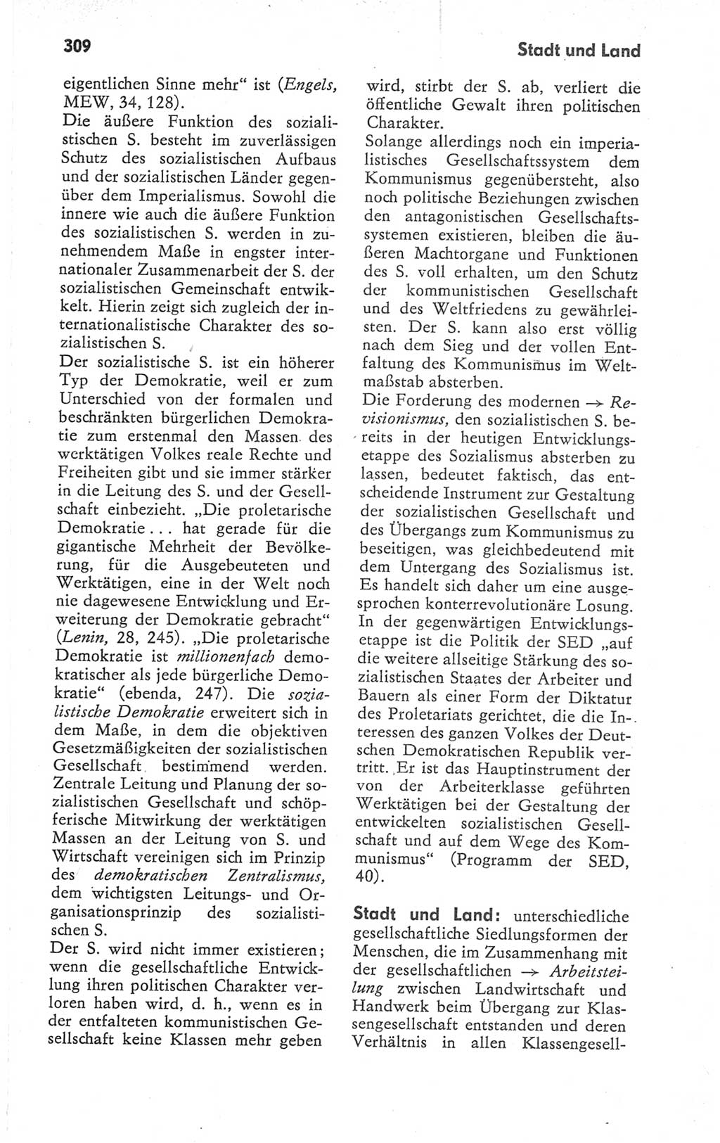 Kleines Wörterbuch der marxistisch-leninistischen Philosophie [Deutsche Demokratische Republik (DDR)] 1979, Seite 309 (Kl. Wb. ML Phil. DDR 1979, S. 309)