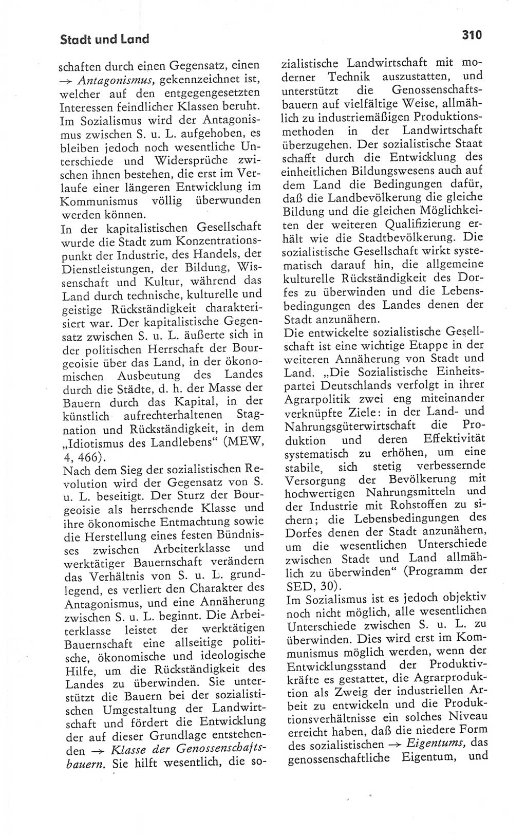 Kleines Wörterbuch der marxistisch-leninistischen Philosophie [Deutsche Demokratische Republik (DDR)] 1979, Seite 310 (Kl. Wb. ML Phil. DDR 1979, S. 310)