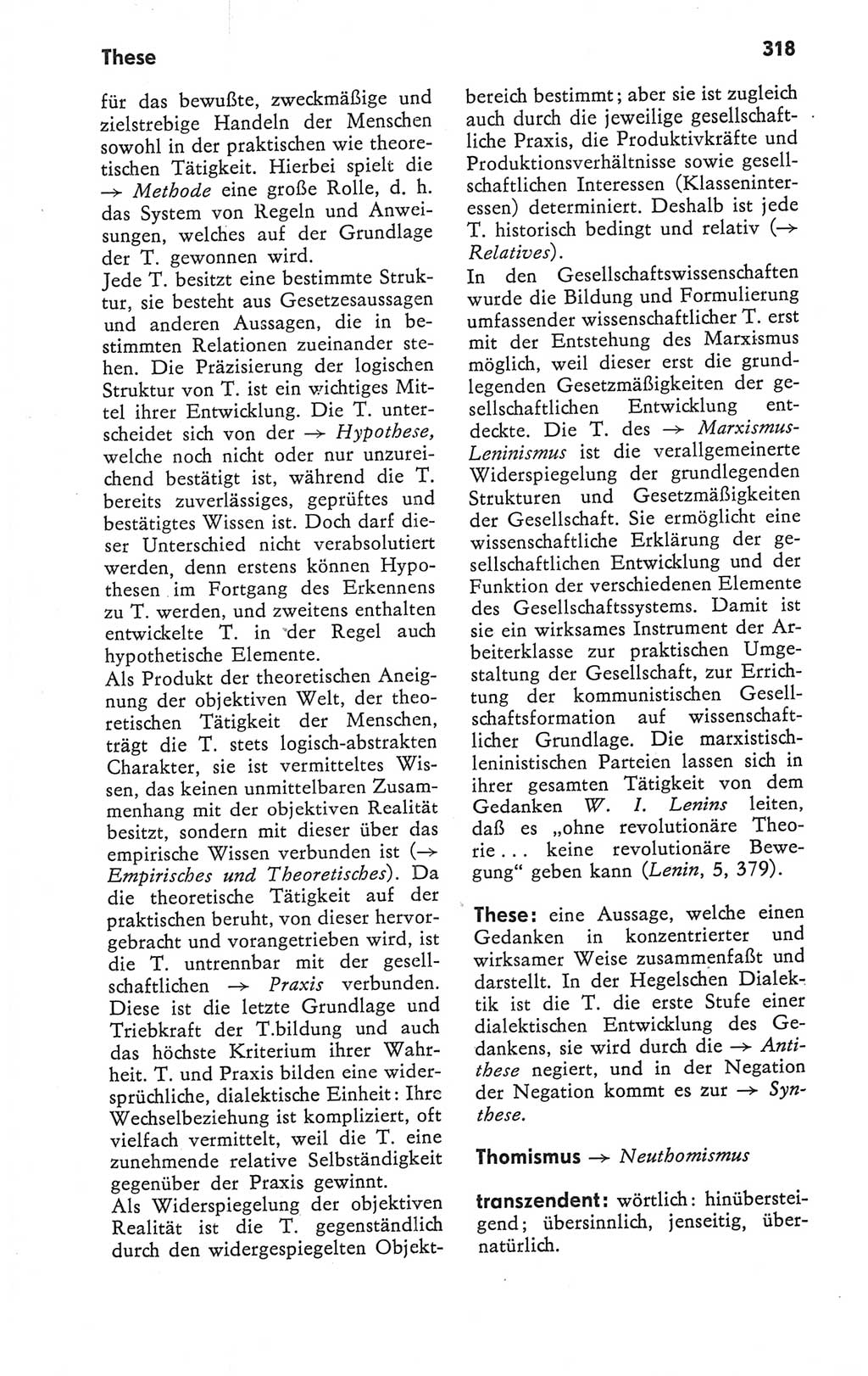 Kleines Wörterbuch der marxistisch-leninistischen Philosophie [Deutsche Demokratische Republik (DDR)] 1979, Seite 318 (Kl. Wb. ML Phil. DDR 1979, S. 318)