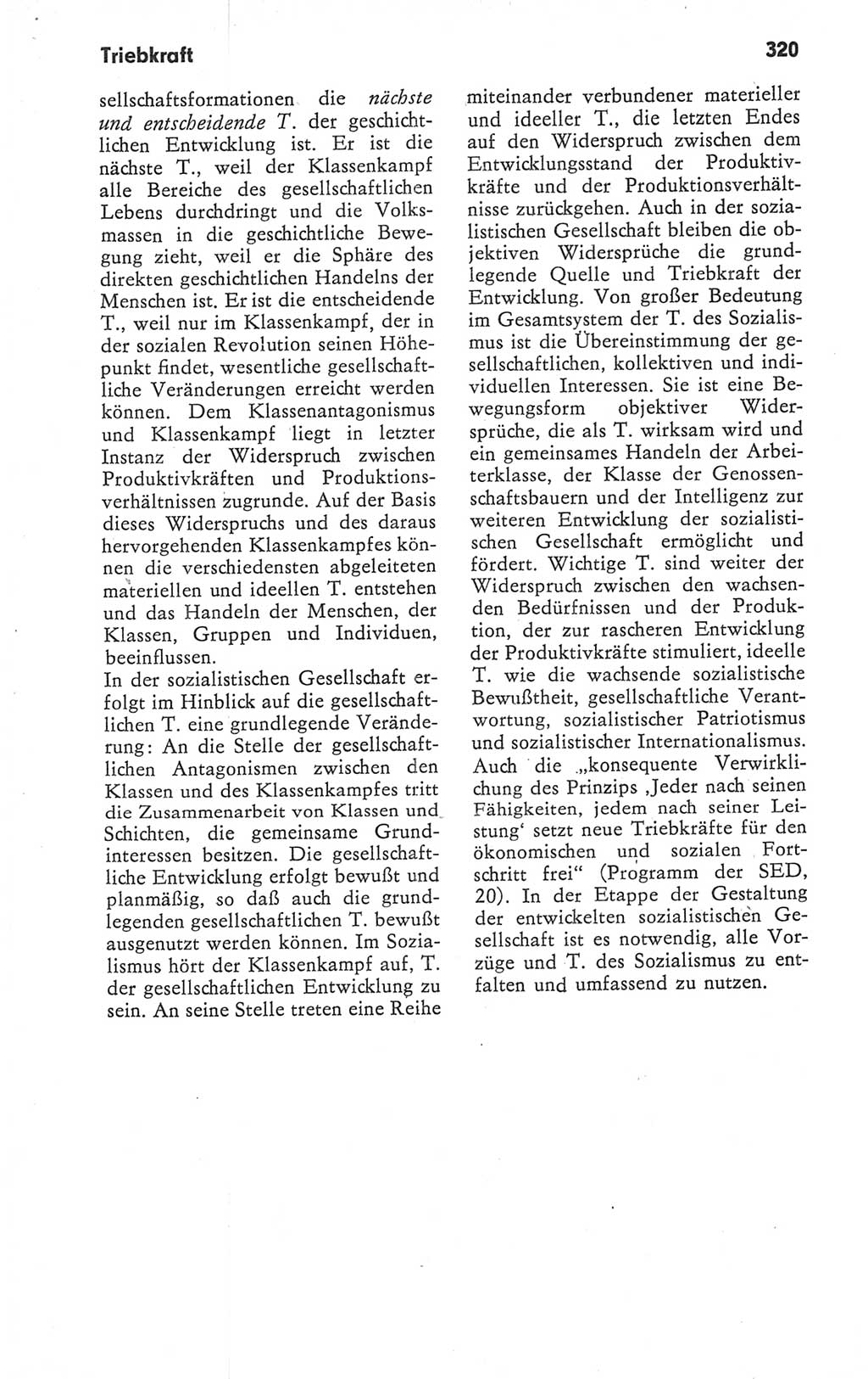 Kleines Wörterbuch der marxistisch-leninistischen Philosophie [Deutsche Demokratische Republik (DDR)] 1979, Seite 320 (Kl. Wb. ML Phil. DDR 1979, S. 320)