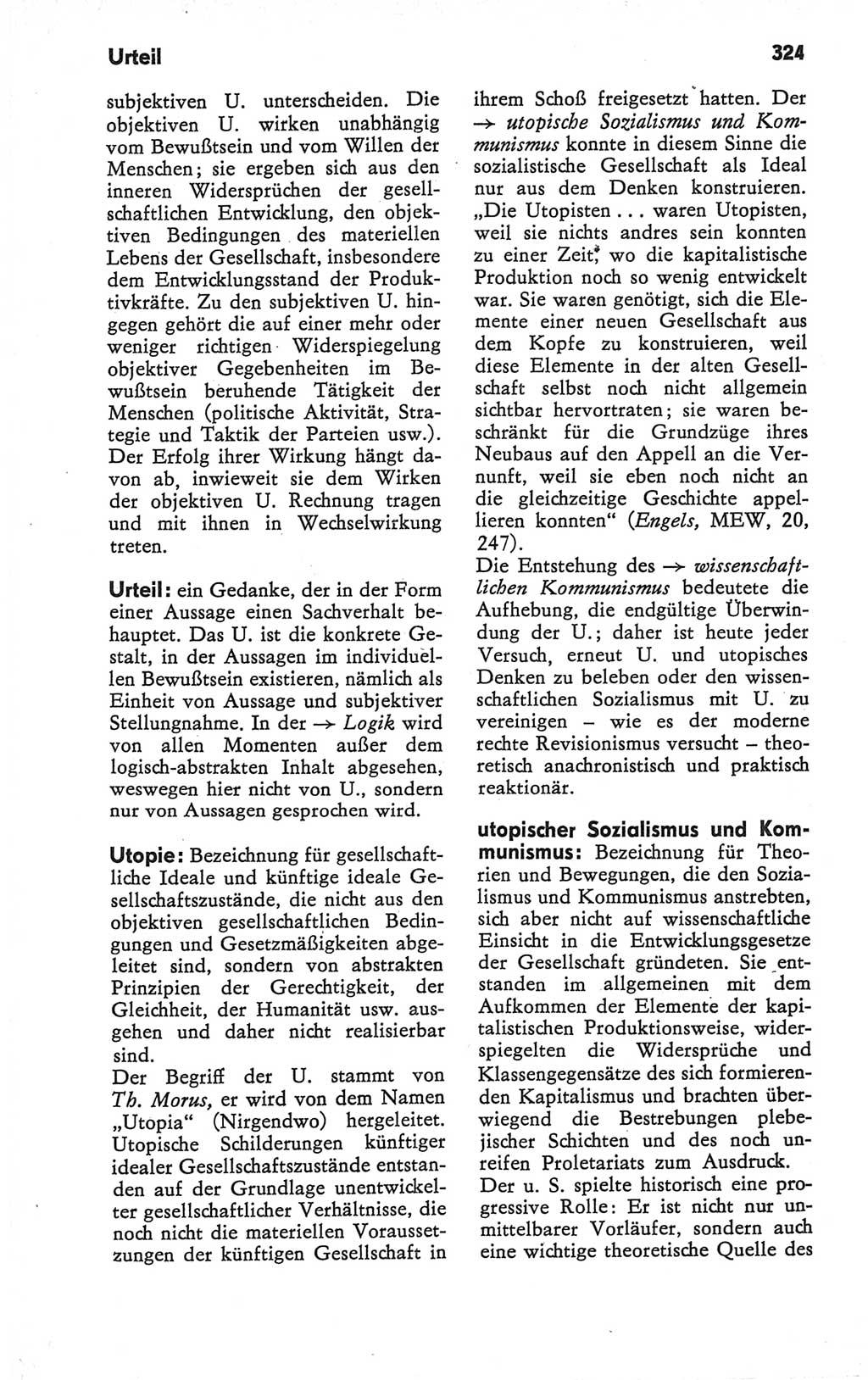 Kleines Wörterbuch der marxistisch-leninistischen Philosophie [Deutsche Demokratische Republik (DDR)] 1979, Seite 324 (Kl. Wb. ML Phil. DDR 1979, S. 324)