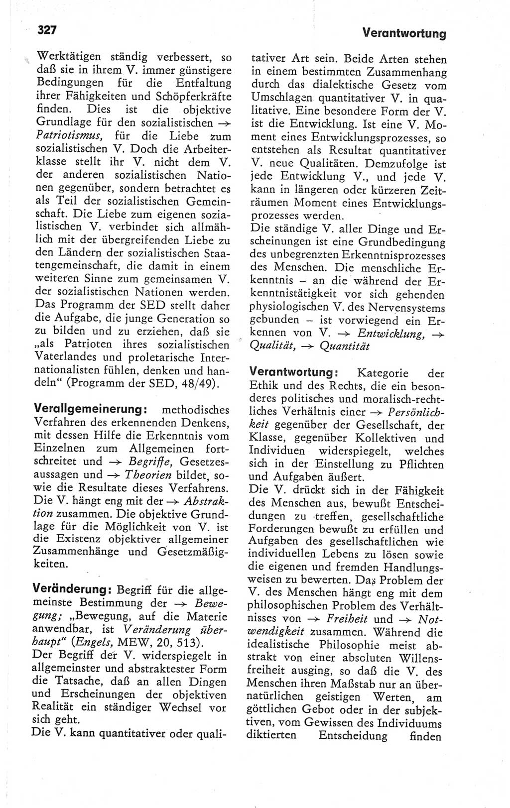 Kleines Wörterbuch der marxistisch-leninistischen Philosophie [Deutsche Demokratische Republik (DDR)] 1979, Seite 327 (Kl. Wb. ML Phil. DDR 1979, S. 327)