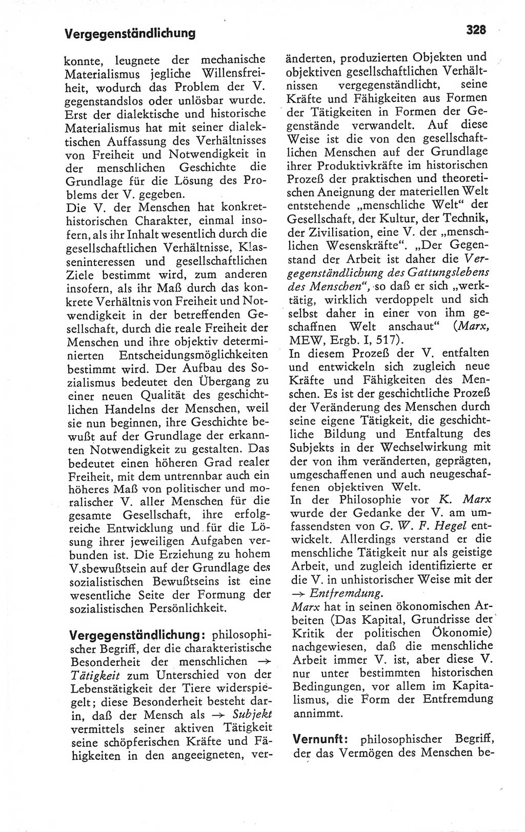 Kleines Wörterbuch der marxistisch-leninistischen Philosophie [Deutsche Demokratische Republik (DDR)] 1979, Seite 328 (Kl. Wb. ML Phil. DDR 1979, S. 328)