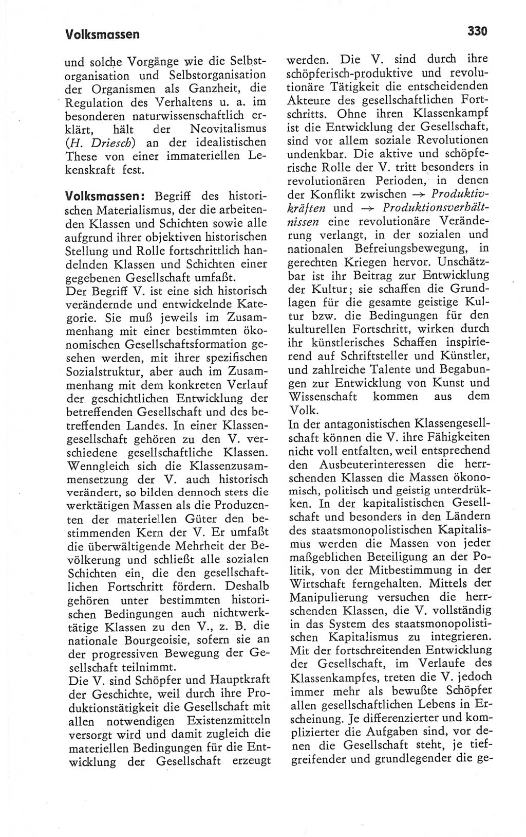 Kleines Wörterbuch der marxistisch-leninistischen Philosophie [Deutsche Demokratische Republik (DDR)] 1979, Seite 330 (Kl. Wb. ML Phil. DDR 1979, S. 330)