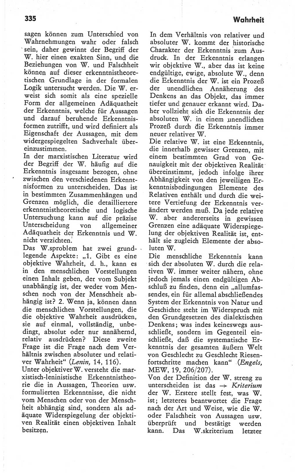Kleines Wörterbuch der marxistisch-leninistischen Philosophie [Deutsche Demokratische Republik (DDR)] 1979, Seite 335 (Kl. Wb. ML Phil. DDR 1979, S. 335)