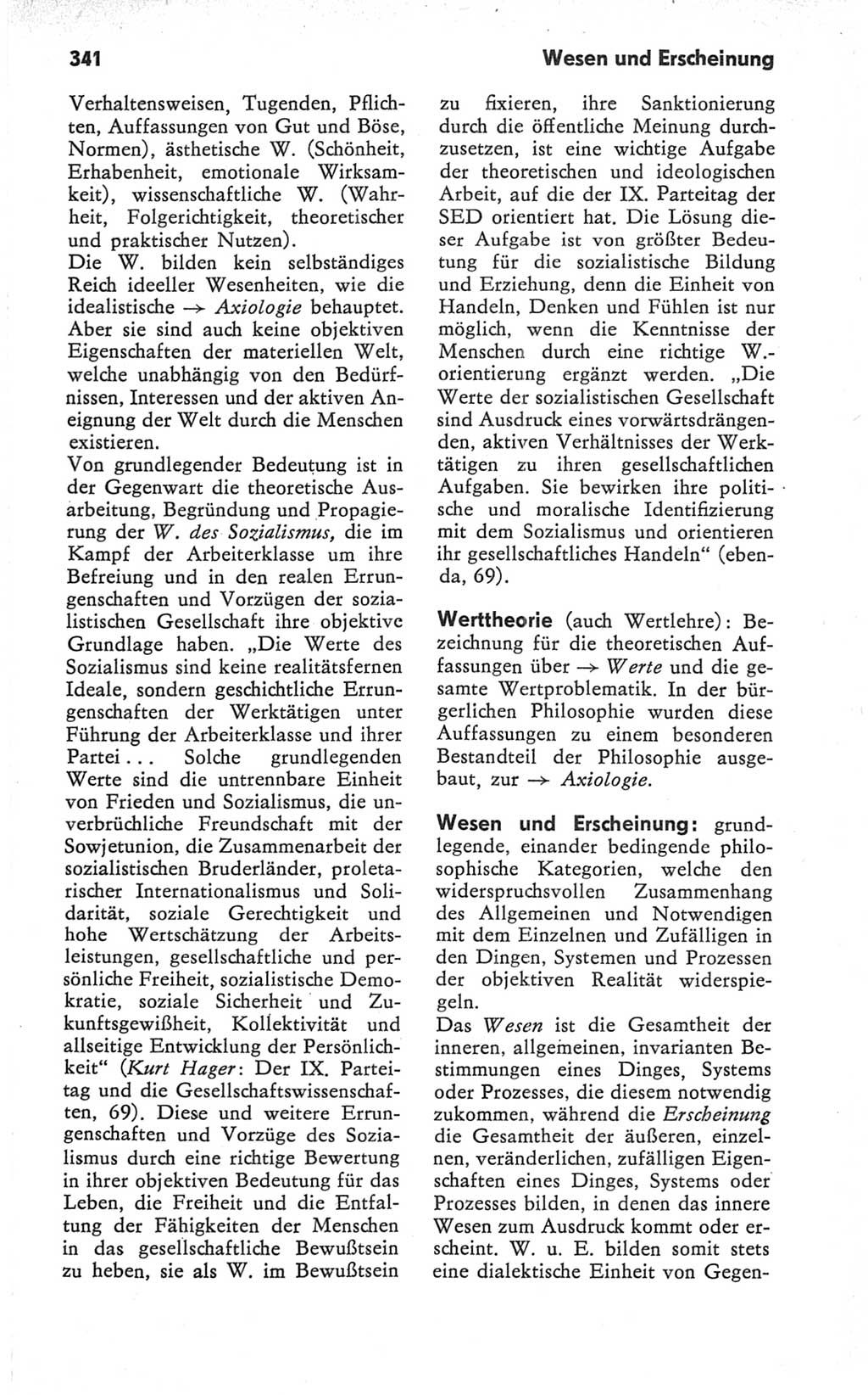 Kleines Wörterbuch der marxistisch-leninistischen Philosophie [Deutsche Demokratische Republik (DDR)] 1979, Seite 341 (Kl. Wb. ML Phil. DDR 1979, S. 341)