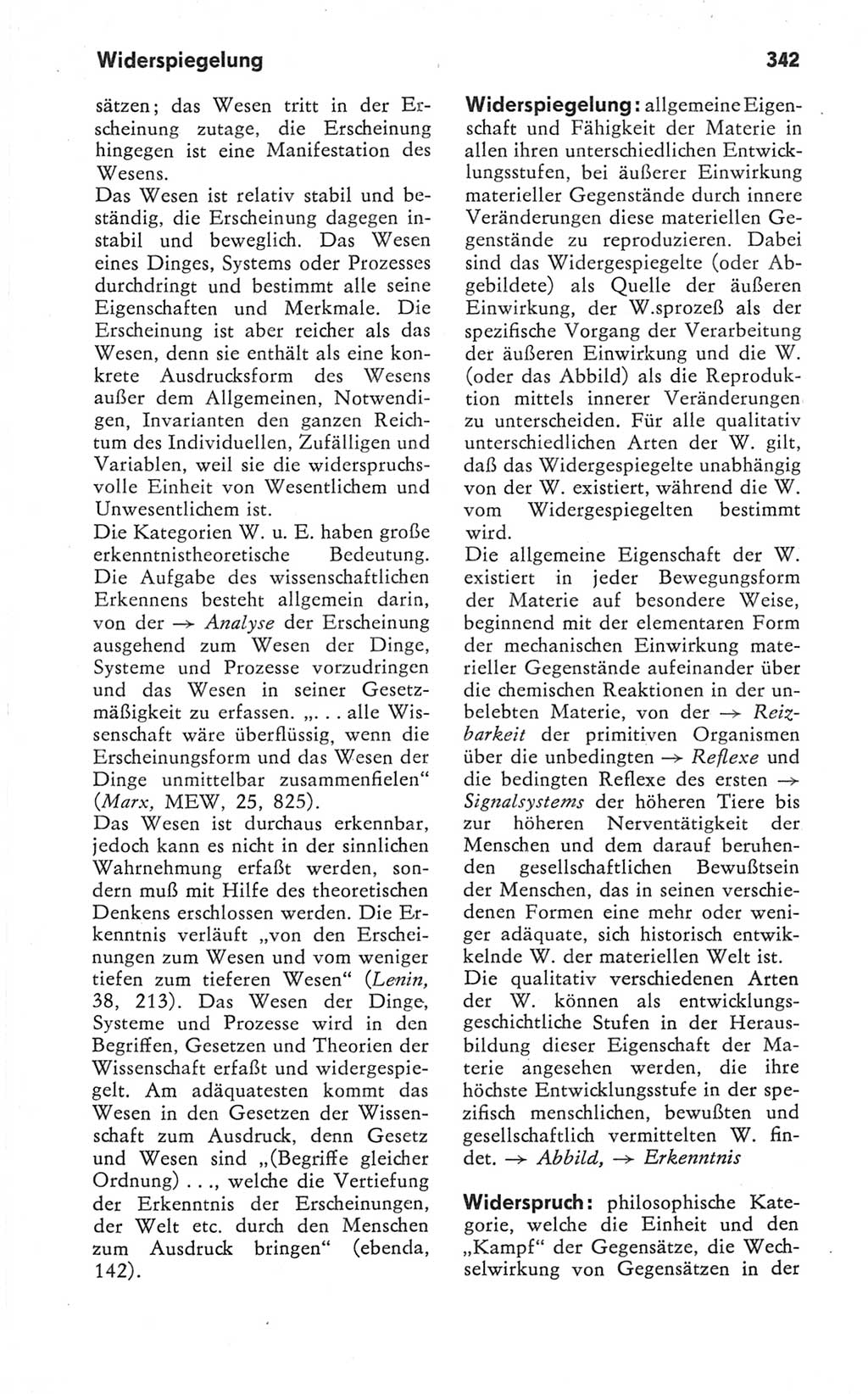 Kleines Wörterbuch der marxistisch-leninistischen Philosophie [Deutsche Demokratische Republik (DDR)] 1979, Seite 342 (Kl. Wb. ML Phil. DDR 1979, S. 342)