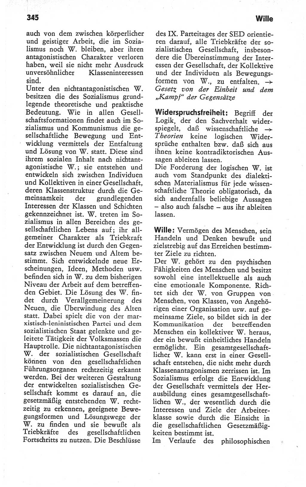 Kleines Wörterbuch der marxistisch-leninistischen Philosophie [Deutsche Demokratische Republik (DDR)] 1979, Seite 345 (Kl. Wb. ML Phil. DDR 1979, S. 345)