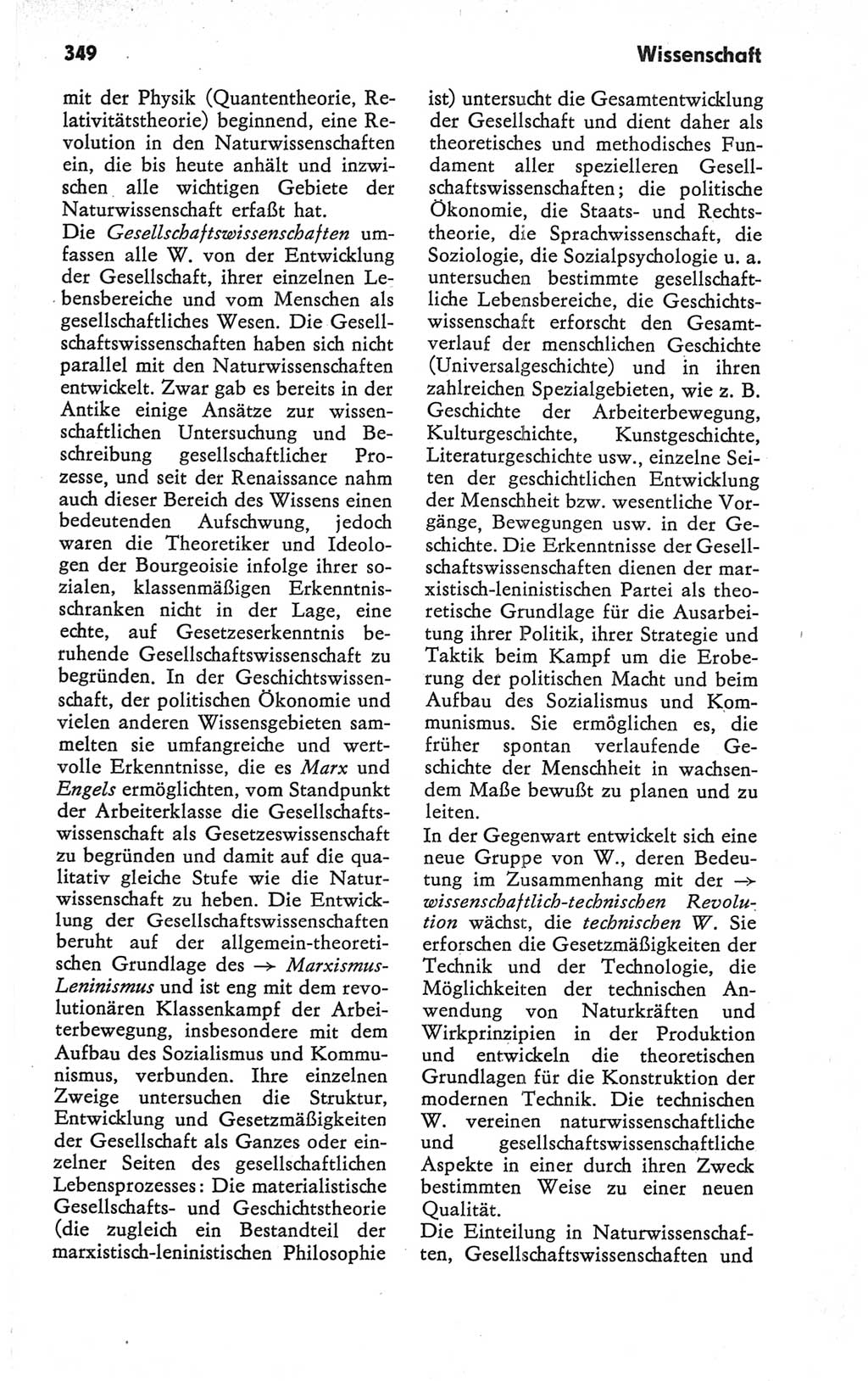 Kleines Wörterbuch der marxistisch-leninistischen Philosophie [Deutsche Demokratische Republik (DDR)] 1979, Seite 349 (Kl. Wb. ML Phil. DDR 1979, S. 349)