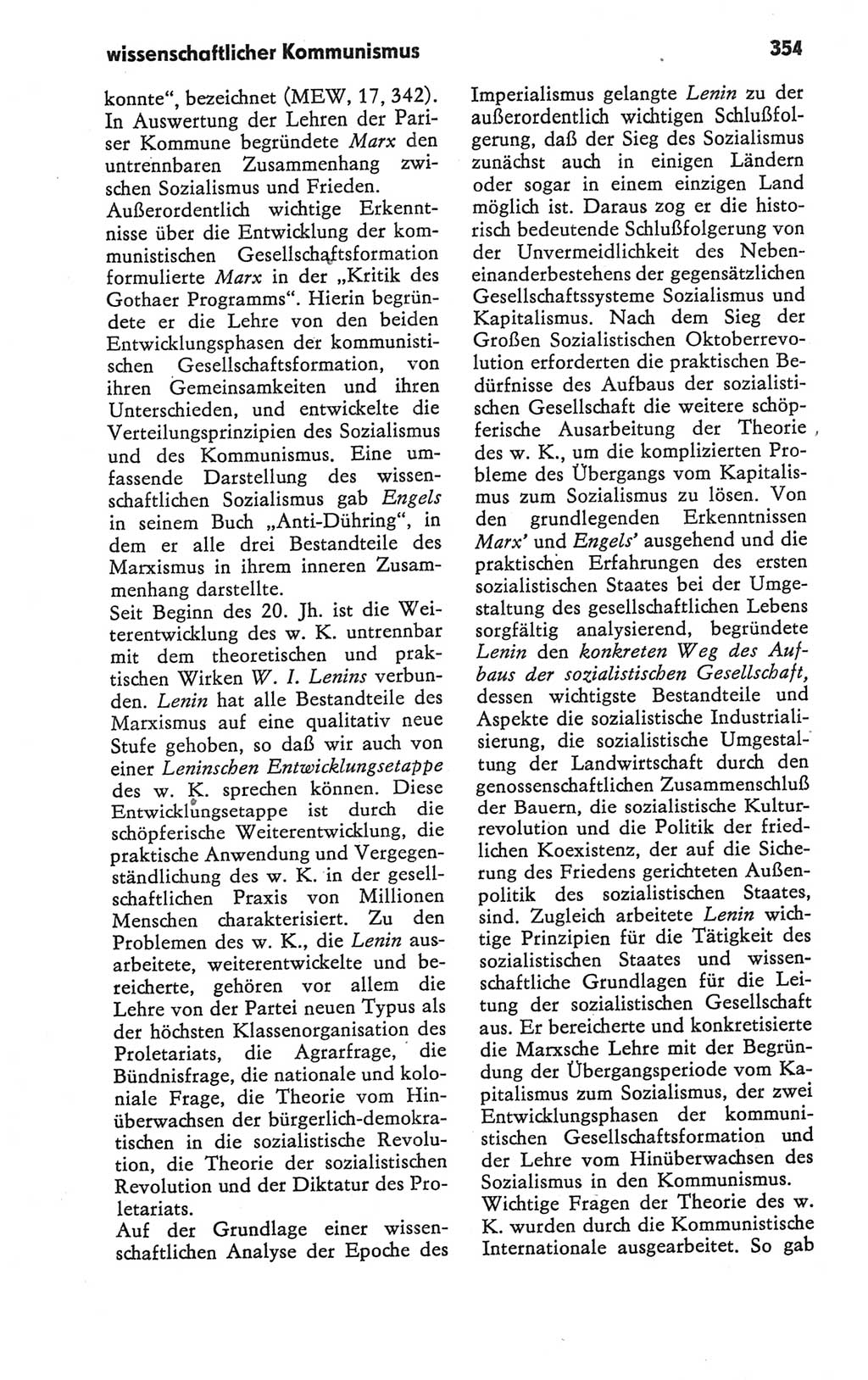 Kleines Wörterbuch der marxistisch-leninistischen Philosophie [Deutsche Demokratische Republik (DDR)] 1979, Seite 354 (Kl. Wb. ML Phil. DDR 1979, S. 354)