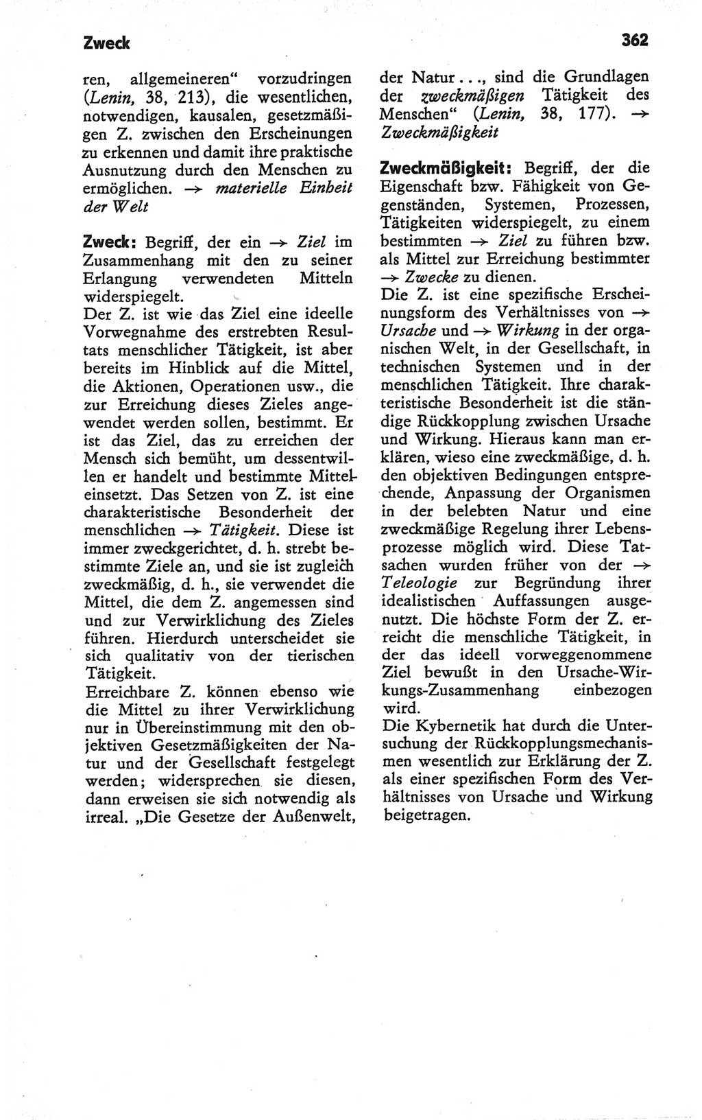 Kleines Wörterbuch der marxistisch-leninistischen Philosophie [Deutsche Demokratische Republik (DDR)] 1979, Seite 362 (Kl. Wb. ML Phil. DDR 1979, S. 362)