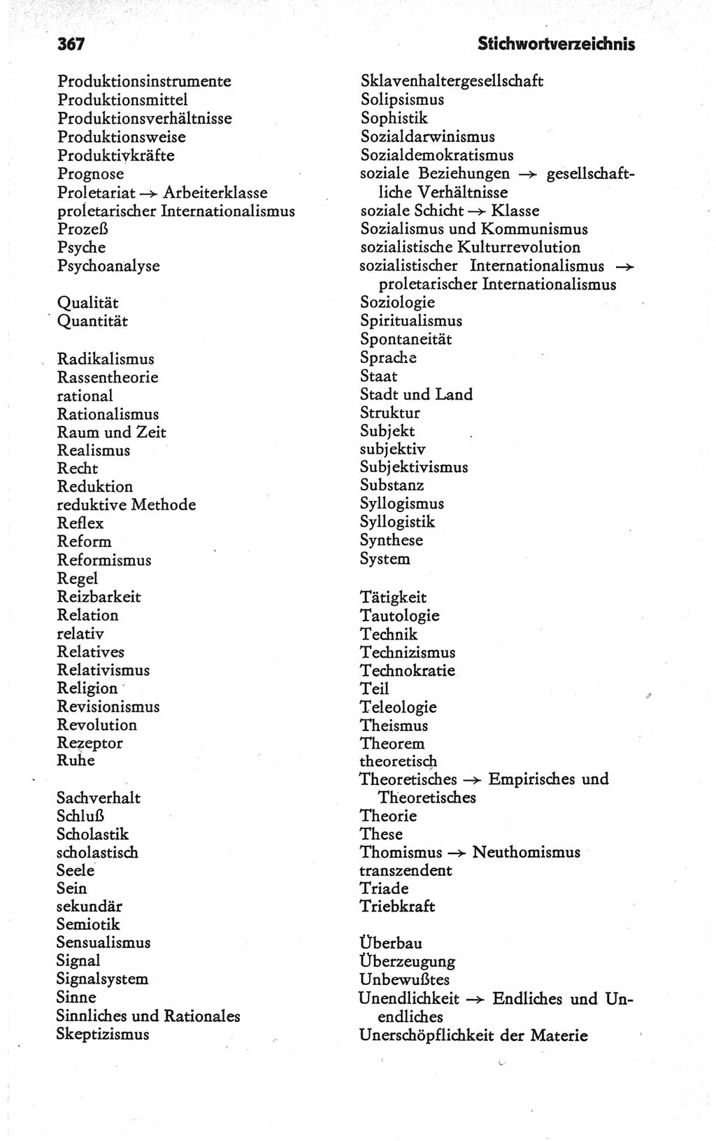 Kleines Wörterbuch der marxistisch-leninistischen Philosophie [Deutsche Demokratische Republik (DDR)] 1979, Seite 367 (Kl. Wb. ML Phil. DDR 1979, S. 367)