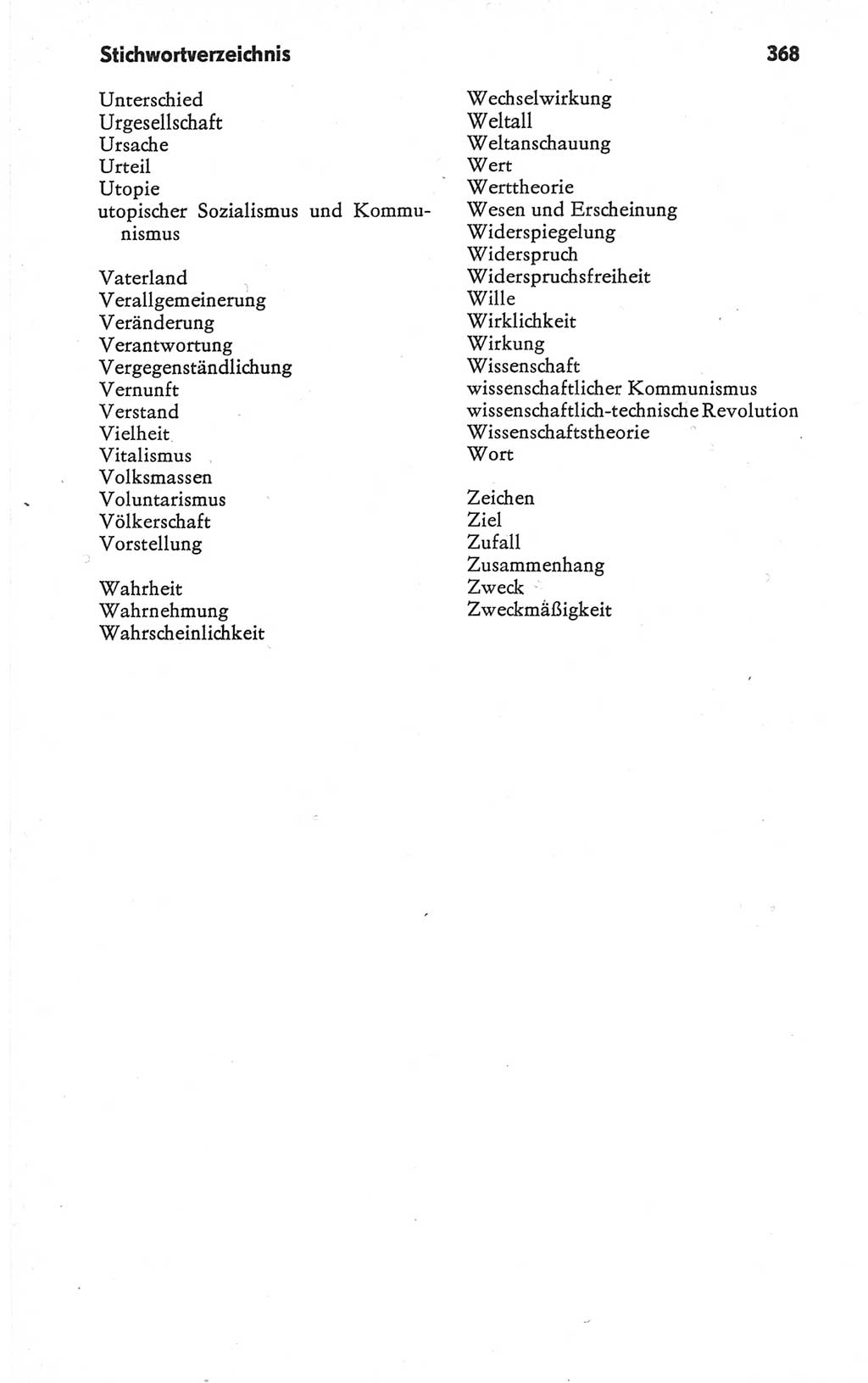 Kleines Wörterbuch der marxistisch-leninistischen Philosophie [Deutsche Demokratische Republik (DDR)] 1979, Seite 368 (Kl. Wb. ML Phil. DDR 1979, S. 368)