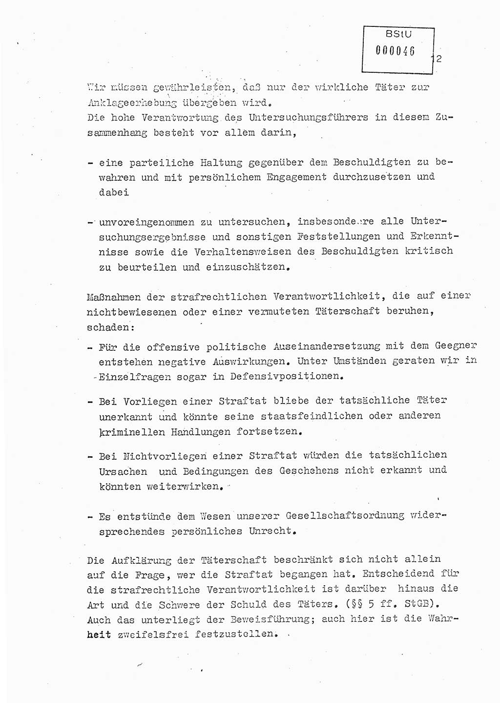 Lektion Ministerium für Staatssicherheit (MfS) [Deutsche Demokratische Republik (DDR)], Hauptabteilung (HA) Ⅸ, Berlin 1979, Seite 12 (Lekt. Bew.-Fü. EV MfS DDR HA Ⅸ 1979, S. 12)