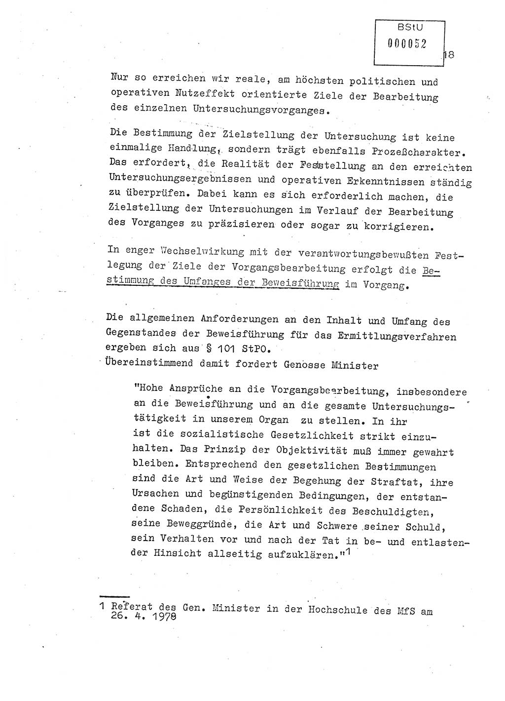 Lektion Ministerium für Staatssicherheit (MfS) [Deutsche Demokratische Republik (DDR)], Hauptabteilung (HA) Ⅸ, Berlin 1979, Seite 18 (Lekt. Bew.-Fü. EV MfS DDR HA Ⅸ 1979, S. 18)