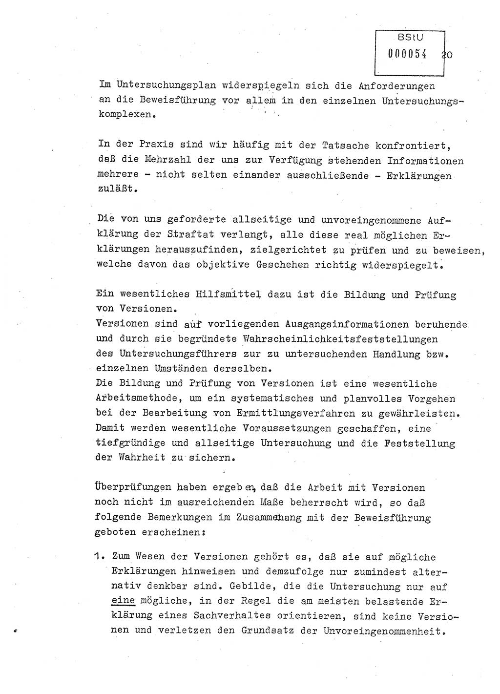 Lektion Ministerium für Staatssicherheit (MfS) [Deutsche Demokratische Republik (DDR)], Hauptabteilung (HA) Ⅸ, Berlin 1979, Seite 20 (Lekt. Bew.-Fü. EV MfS DDR HA Ⅸ 1979, S. 20)
