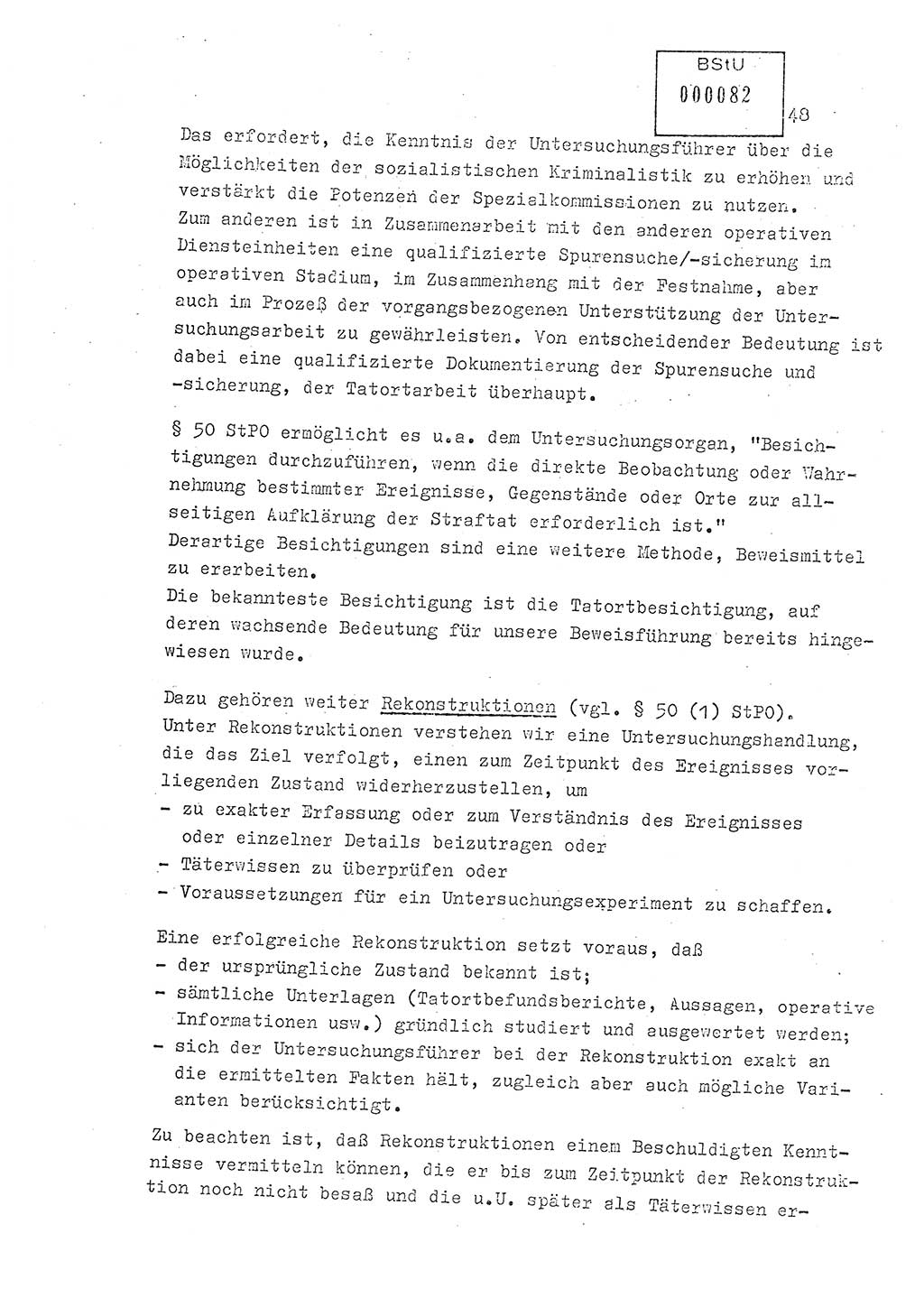 Lektion Ministerium für Staatssicherheit (MfS) [Deutsche Demokratische Republik (DDR)], Hauptabteilung (HA) Ⅸ, Berlin 1979, Seite 48 (Lekt. Bew.-Fü. EV MfS DDR HA Ⅸ 1979, S. 48)