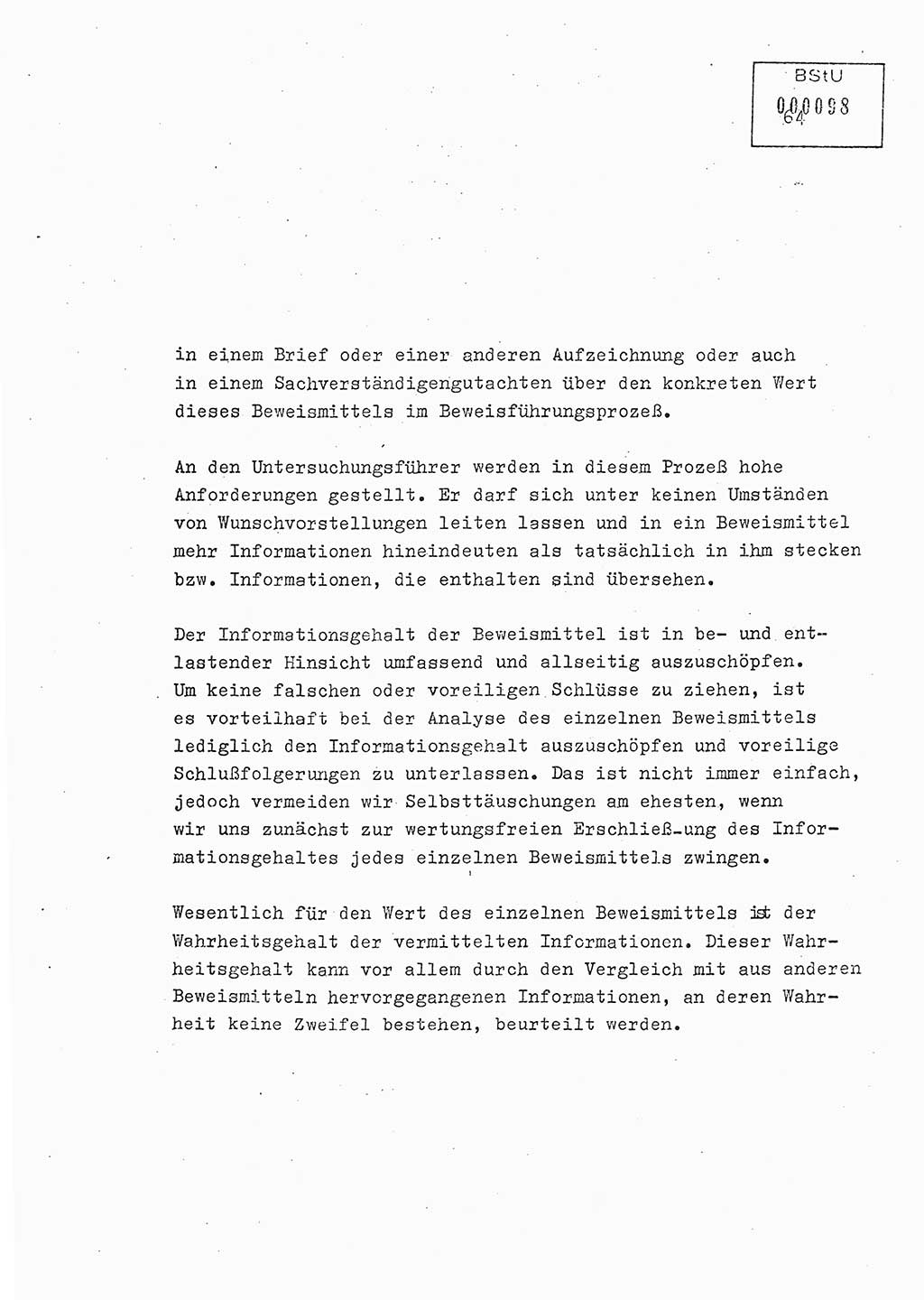 Lektion Ministerium für Staatssicherheit (MfS) [Deutsche Demokratische Republik (DDR)], Hauptabteilung (HA) Ⅸ, Berlin 1979, Seite 64 (Lekt. Bew.-Fü. EV MfS DDR HA Ⅸ 1979, S. 64)