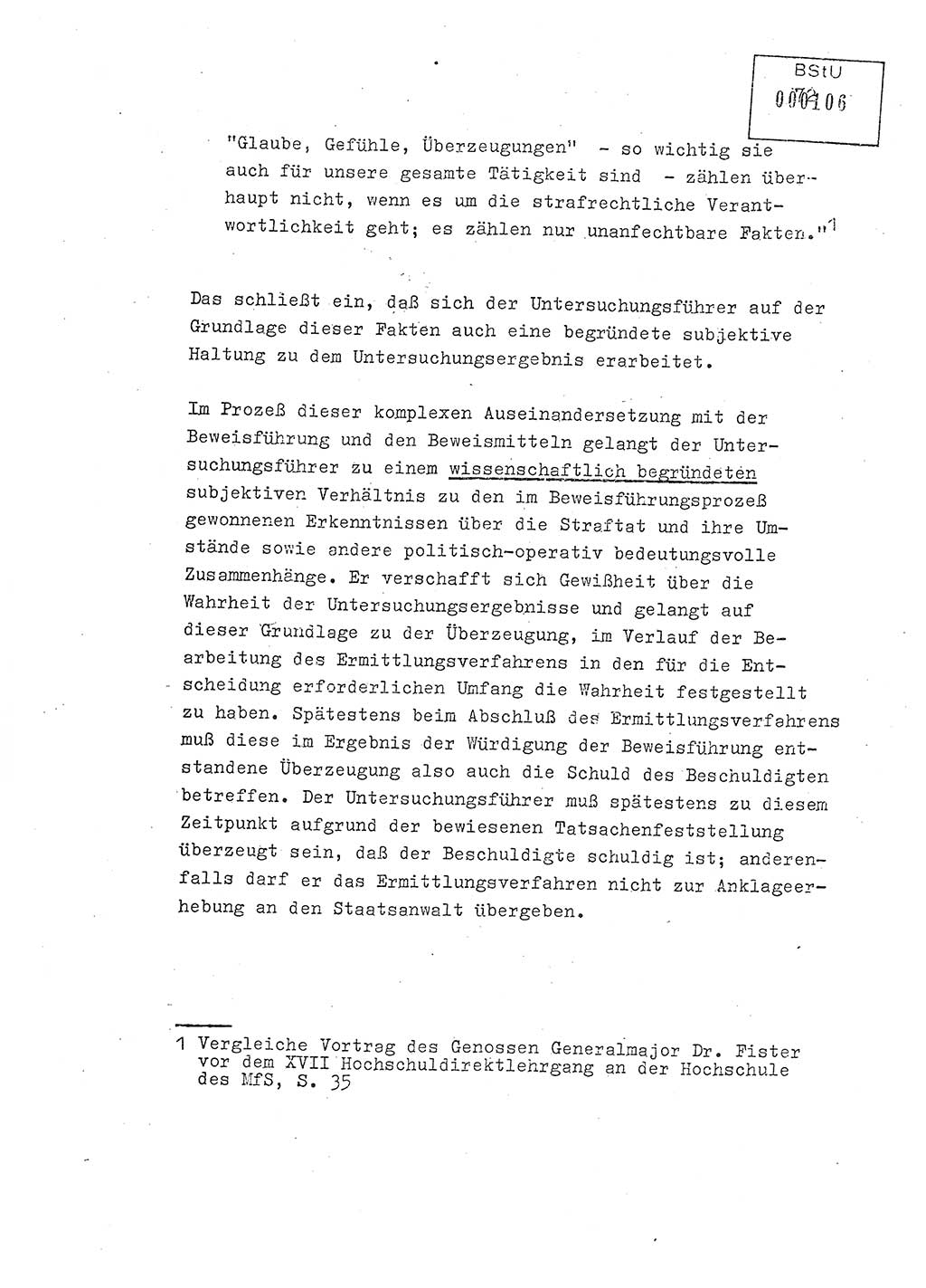 Lektion Ministerium für Staatssicherheit (MfS) [Deutsche Demokratische Republik (DDR)], Hauptabteilung (HA) Ⅸ, Berlin 1979, Seite 72 (Lekt. Bew.-Fü. EV MfS DDR HA Ⅸ 1979, S. 72)