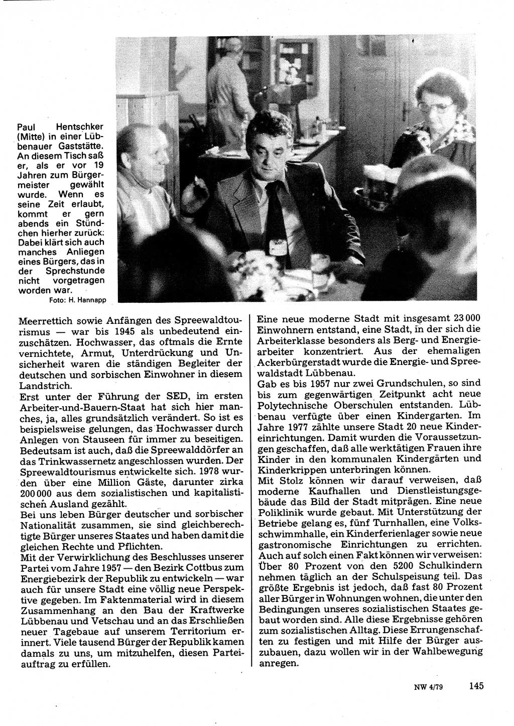 Neuer Weg (NW), Organ des Zentralkomitees (ZK) der SED (Sozialistische Einheitspartei Deutschlands) für Fragen des Parteilebens, 34. Jahrgang [Deutsche Demokratische Republik (DDR)] 1979, Seite 145 (NW ZK SED DDR 1979, S. 145)