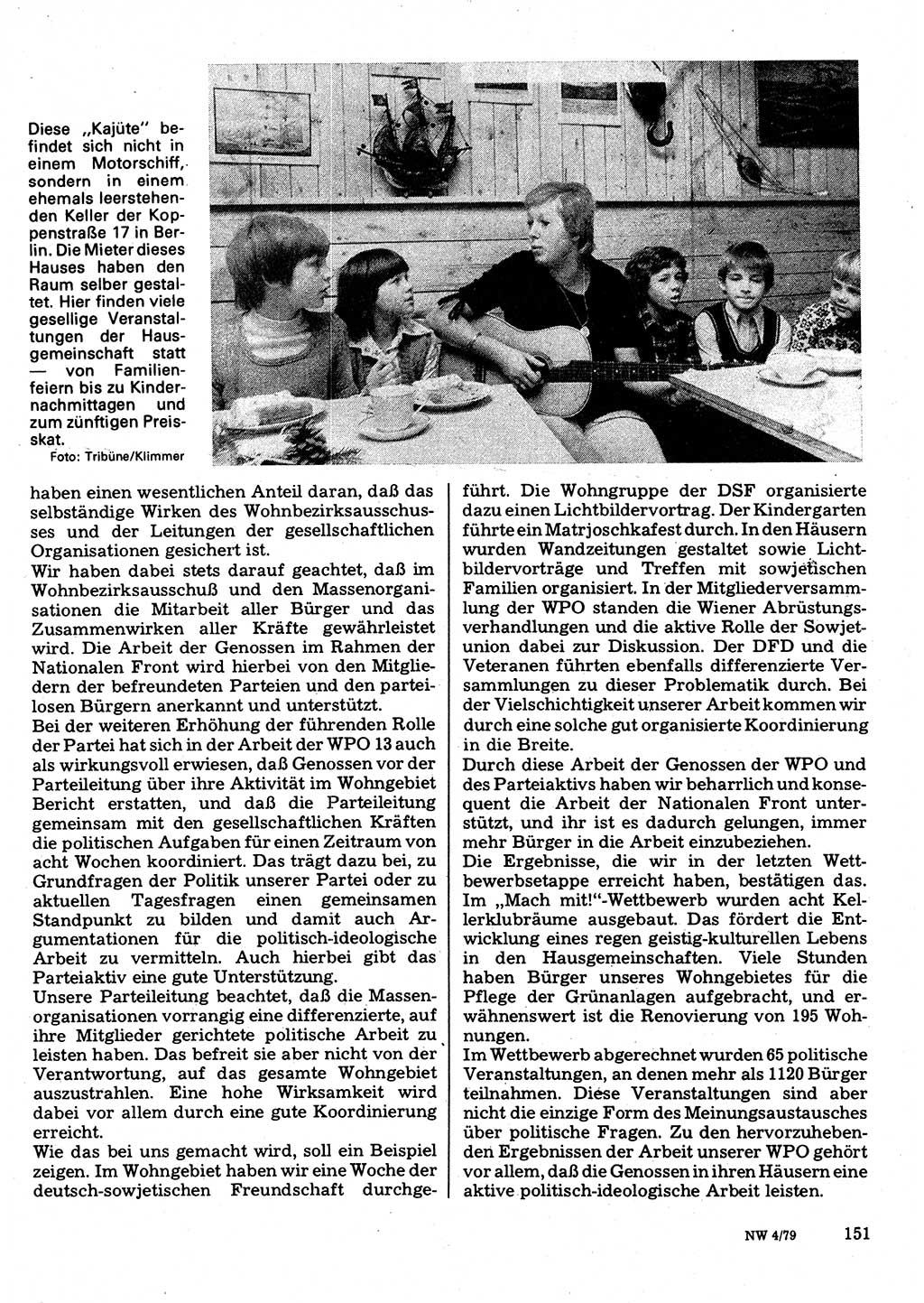 Neuer Weg (NW), Organ des Zentralkomitees (ZK) der SED (Sozialistische Einheitspartei Deutschlands) für Fragen des Parteilebens, 34. Jahrgang [Deutsche Demokratische Republik (DDR)] 1979, Seite 151 (NW ZK SED DDR 1979, S. 151)