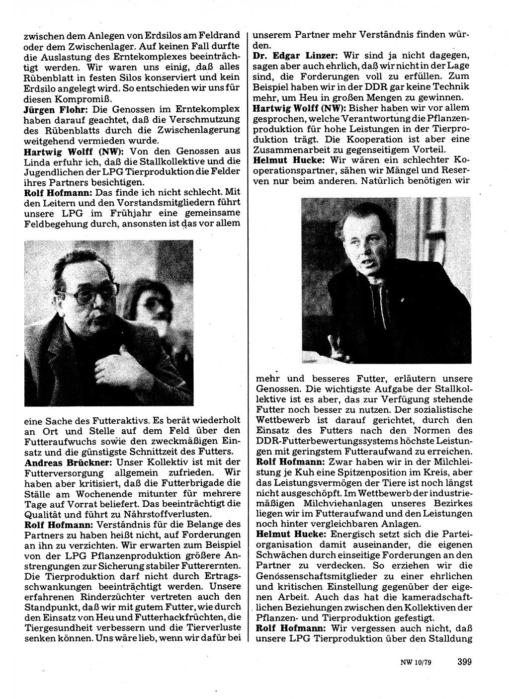 Neuer Weg (NW), Organ des Zentralkomitees (ZK) der SED (Sozialistische Einheitspartei Deutschlands) für Fragen des Parteilebens, 34. Jahrgang [Deutsche Demokratische Republik (DDR)] 1979, Seite 399 (NW ZK SED DDR 1979, S. 399)