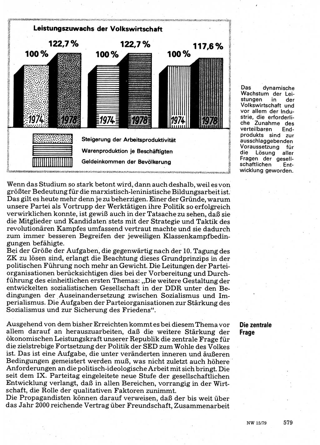 Neuer Weg (NW), Organ des Zentralkomitees (ZK) der SED (Sozialistische Einheitspartei Deutschlands) für Fragen des Parteilebens, 34. Jahrgang [Deutsche Demokratische Republik (DDR)] 1979, Seite 579 (NW ZK SED DDR 1979, S. 579)