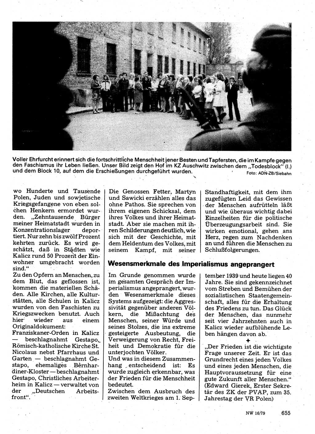 Neuer Weg (NW), Organ des Zentralkomitees (ZK) der SED (Sozialistische Einheitspartei Deutschlands) für Fragen des Parteilebens, 34. Jahrgang [Deutsche Demokratische Republik (DDR)] 1979, Seite 655 (NW ZK SED DDR 1979, S. 655)