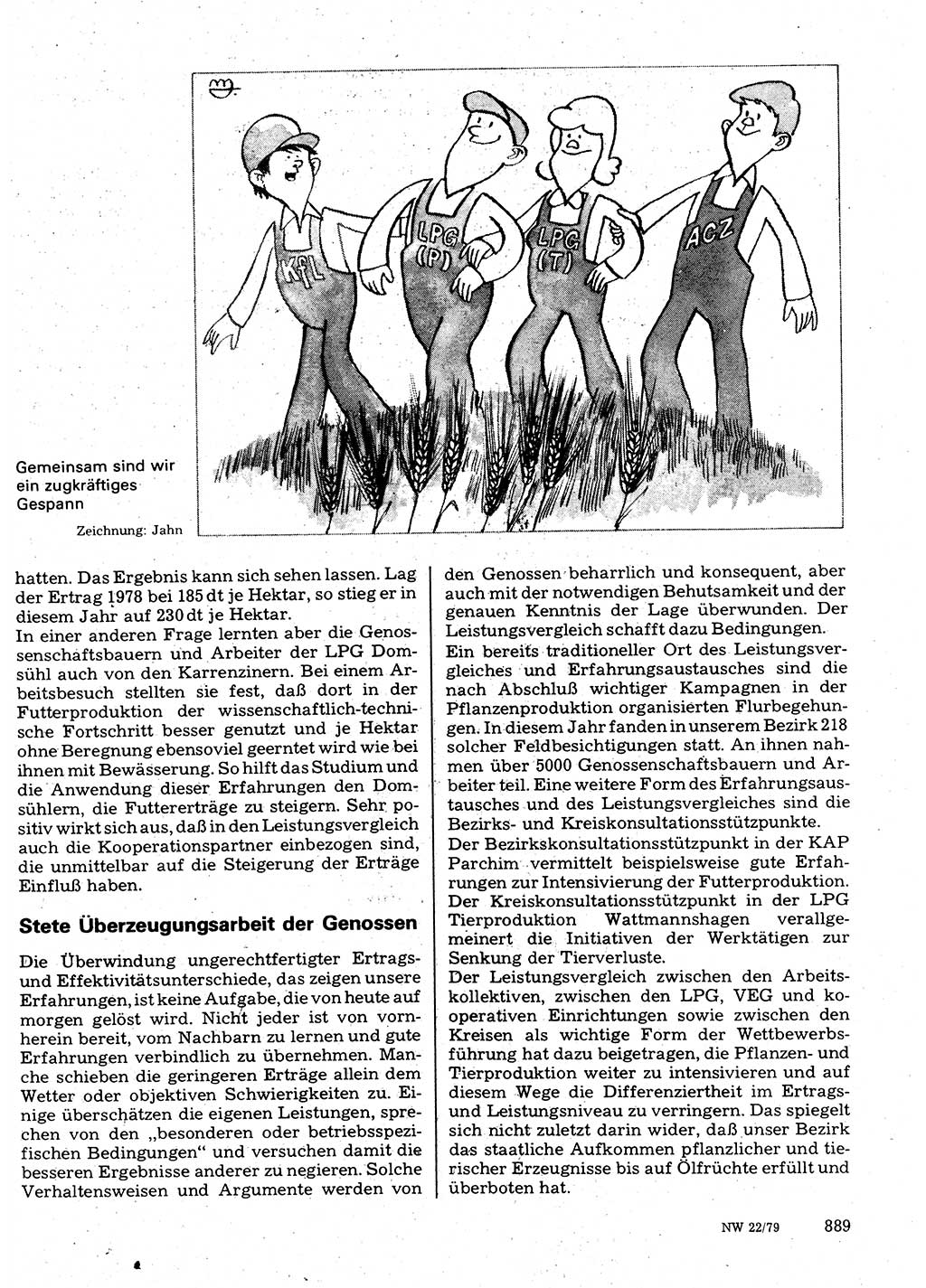 Neuer Weg (NW), Organ des Zentralkomitees (ZK) der SED (Sozialistische Einheitspartei Deutschlands) für Fragen des Parteilebens, 34. Jahrgang [Deutsche Demokratische Republik (DDR)] 1979, Seite 889 (NW ZK SED DDR 1979, S. 889)
