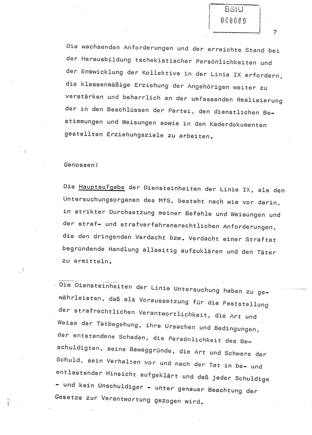 Referat (Generaloberst Erich Mielke) auf der Zentralen Dienstkonferenz am 24.5.1979 [Ministerium für Staatssicherheit (MfS), Deutsche Demokratische Republik (DDR), Der Minister], Berlin 1979, Seite 7 (Ref. DK DDR MfS Min. /79 1979, S. 7)