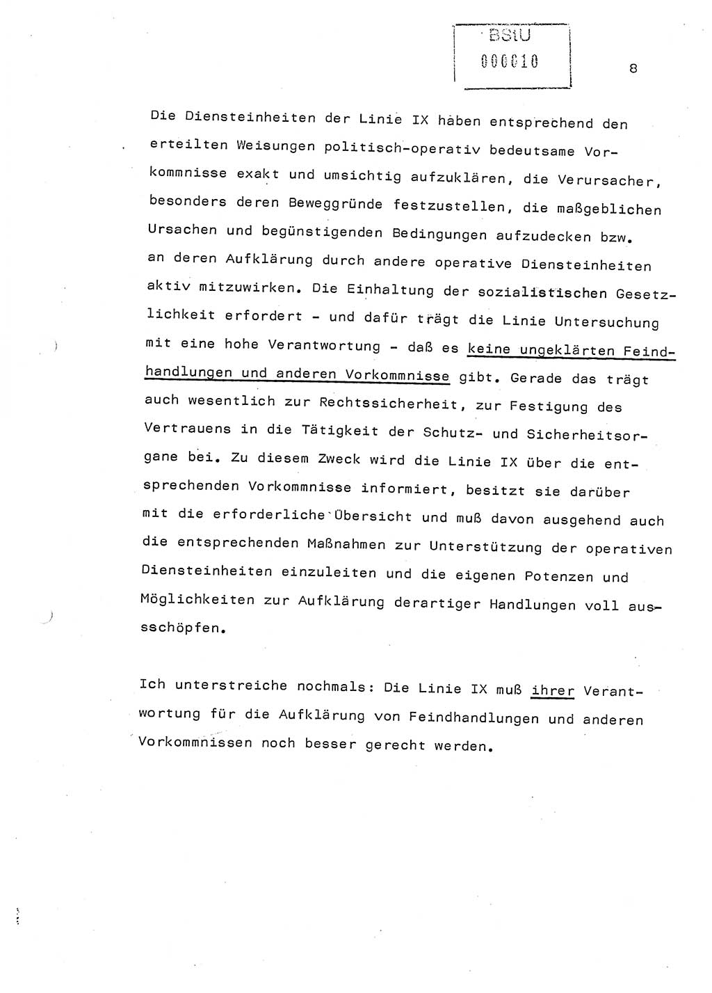 Referat (Generaloberst Erich Mielke) auf der Zentralen Dienstkonferenz am 24.5.1979 [Ministerium für Staatssicherheit (MfS), Deutsche Demokratische Republik (DDR), Der Minister], Berlin 1979, Seite 8 (Ref. DK DDR MfS Min. /79 1979, S. 8)