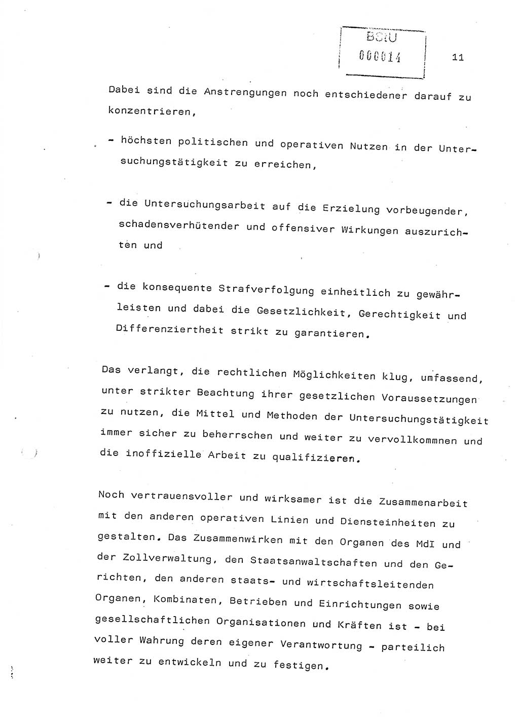 Referat (Generaloberst Erich Mielke) auf der Zentralen Dienstkonferenz am 24.5.1979 [Ministerium für Staatssicherheit (MfS), Deutsche Demokratische Republik (DDR), Der Minister], Berlin 1979, Seite 11 (Ref. DK DDR MfS Min. /79 1979, S. 11)