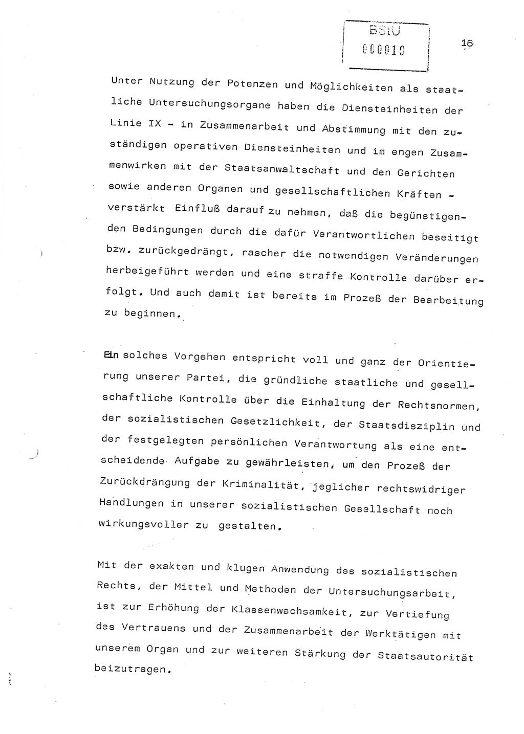 Referat (Generaloberst Erich Mielke) auf der Zentralen Dienstkonferenz am 24.5.1979 [Ministerium für Staatssicherheit (MfS), Deutsche Demokratische Republik (DDR), Der Minister], Berlin 1979, Seite 16 (Ref. DK DDR MfS Min. /79 1979, S. 16)