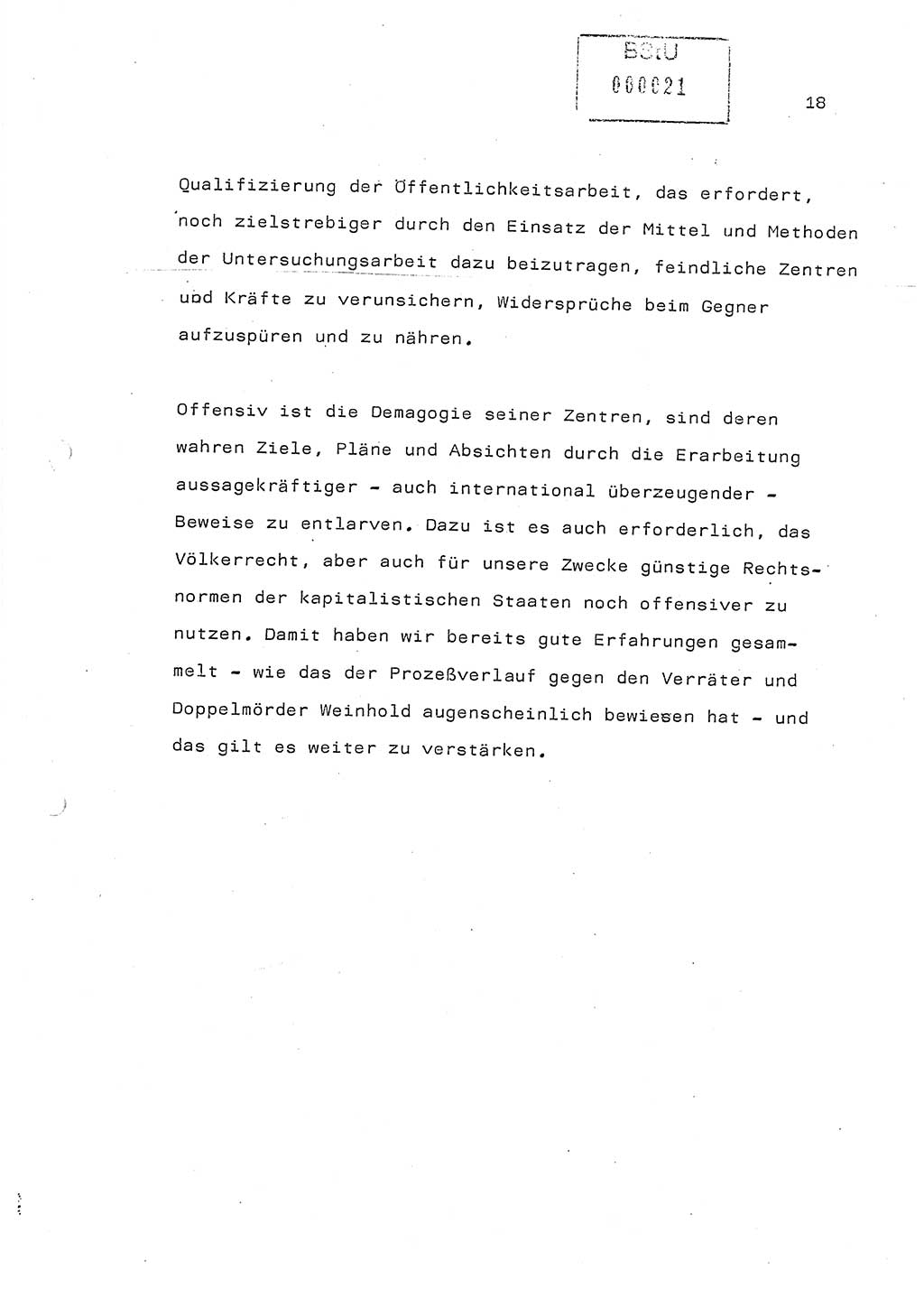 Referat (Generaloberst Erich Mielke) auf der Zentralen Dienstkonferenz am 24.5.1979 [Ministerium für Staatssicherheit (MfS), Deutsche Demokratische Republik (DDR), Der Minister], Berlin 1979, Seite 18 (Ref. DK DDR MfS Min. /79 1979, S. 18)