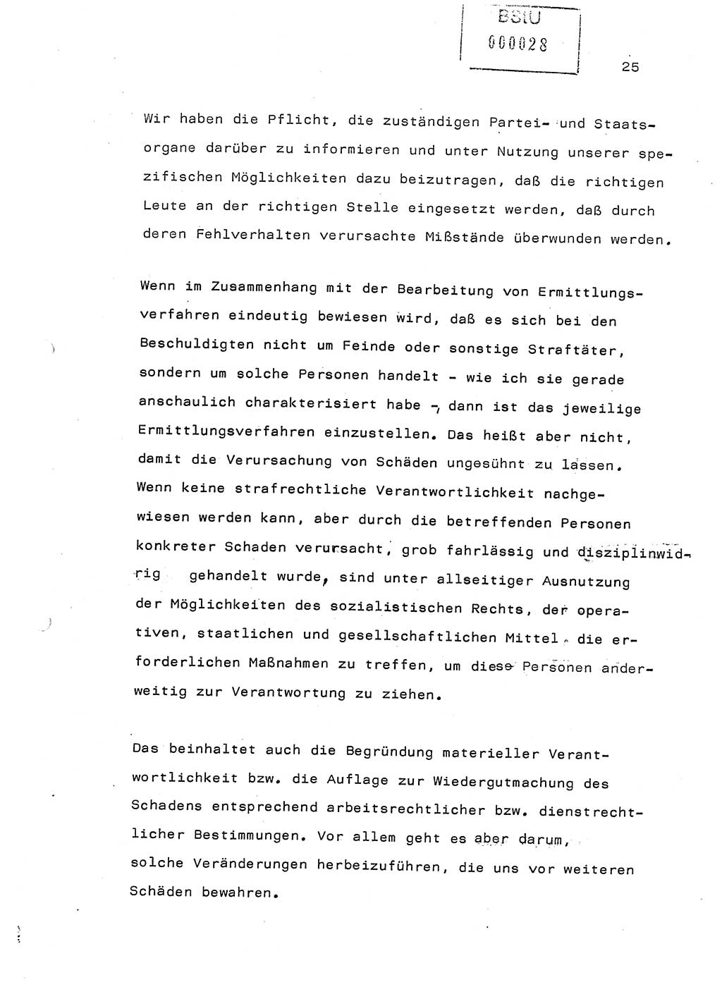 Referat (Generaloberst Erich Mielke) auf der Zentralen Dienstkonferenz am 24.5.1979 [Ministerium für Staatssicherheit (MfS), Deutsche Demokratische Republik (DDR), Der Minister], Berlin 1979, Seite 25 (Ref. DK DDR MfS Min. /79 1979, S. 25)