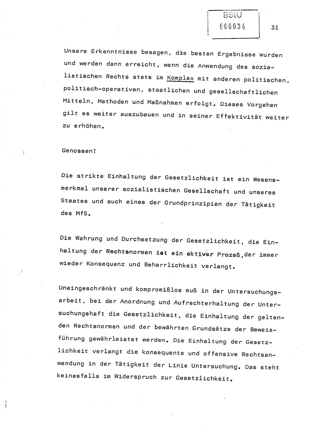 Referat (Generaloberst Erich Mielke) auf der Zentralen Dienstkonferenz am 24.5.1979 [Ministerium für Staatssicherheit (MfS), Deutsche Demokratische Republik (DDR), Der Minister], Berlin 1979, Seite 31 (Ref. DK DDR MfS Min. /79 1979, S. 31)
