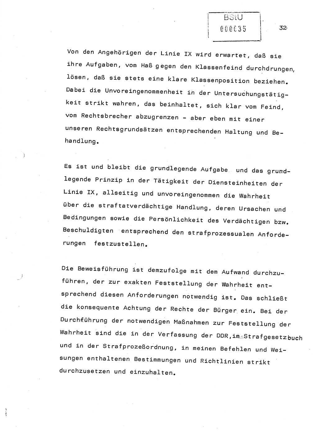 Referat (Generaloberst Erich Mielke) auf der Zentralen Dienstkonferenz am 24.5.1979 [Ministerium für Staatssicherheit (MfS), Deutsche Demokratische Republik (DDR), Der Minister], Berlin 1979, Seite 32 (Ref. DK DDR MfS Min. /79 1979, S. 32)