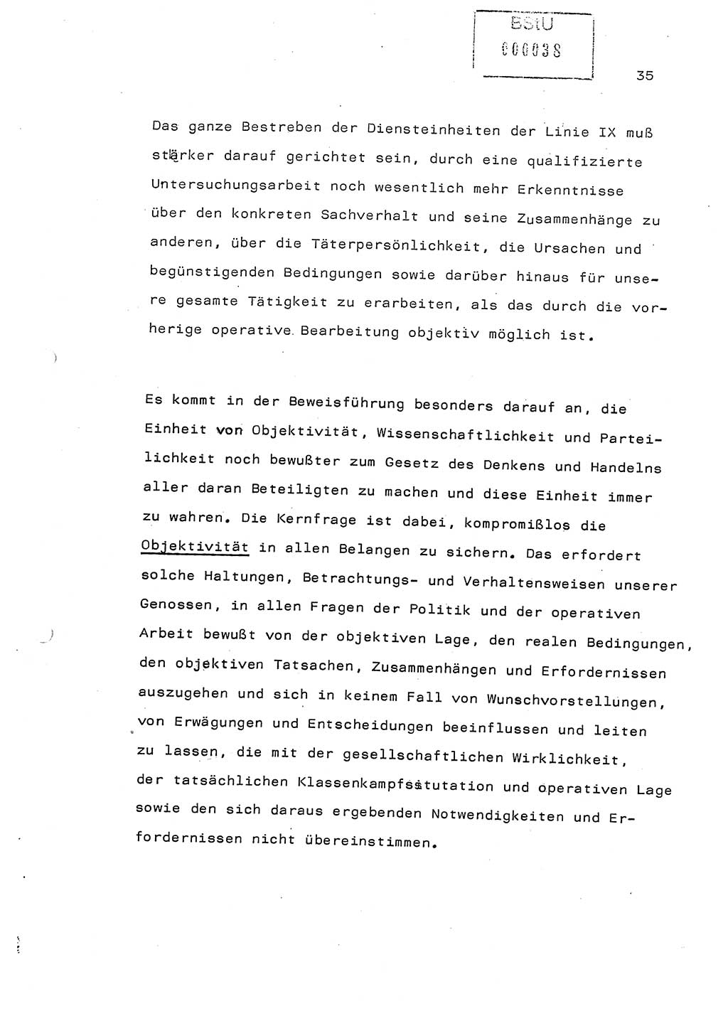 Referat (Generaloberst Erich Mielke) auf der Zentralen Dienstkonferenz am 24.5.1979 [Ministerium für Staatssicherheit (MfS), Deutsche Demokratische Republik (DDR), Der Minister], Berlin 1979, Seite 35 (Ref. DK DDR MfS Min. /79 1979, S. 35)