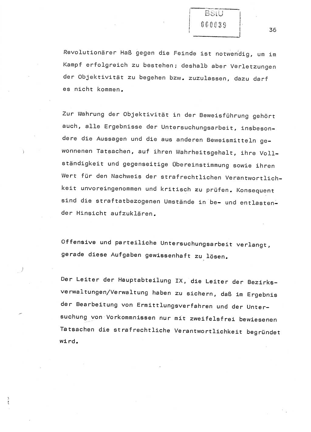 Referat (Generaloberst Erich Mielke) auf der Zentralen Dienstkonferenz am 24.5.1979 [Ministerium für Staatssicherheit (MfS), Deutsche Demokratische Republik (DDR), Der Minister], Berlin 1979, Seite 36 (Ref. DK DDR MfS Min. /79 1979, S. 36)